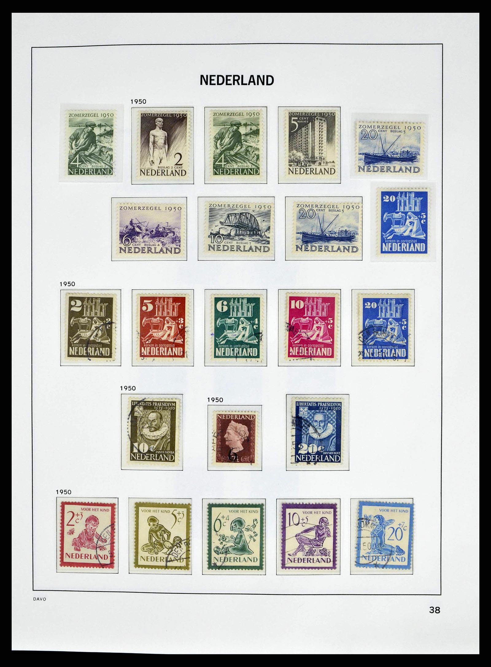 38664 0037 - Postzegelverzameling 38664 Nederland 1852-1969.