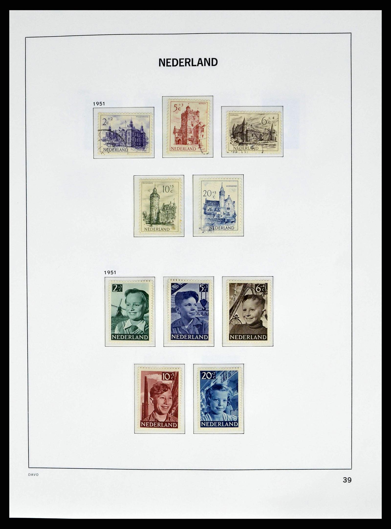 38664 0038 - Postzegelverzameling 38664 Nederland 1852-1969.