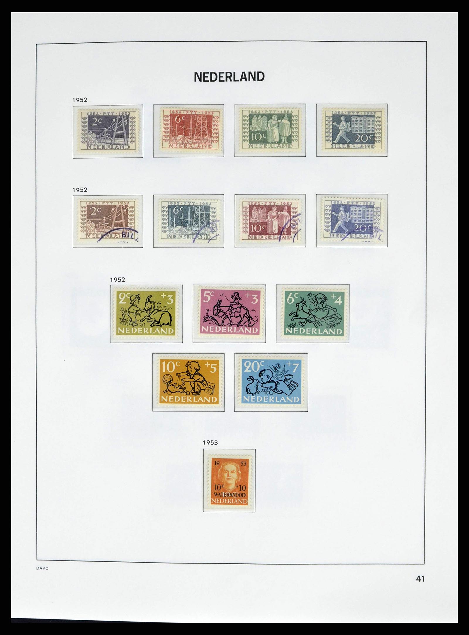 38664 0040 - Postzegelverzameling 38664 Nederland 1852-1969.
