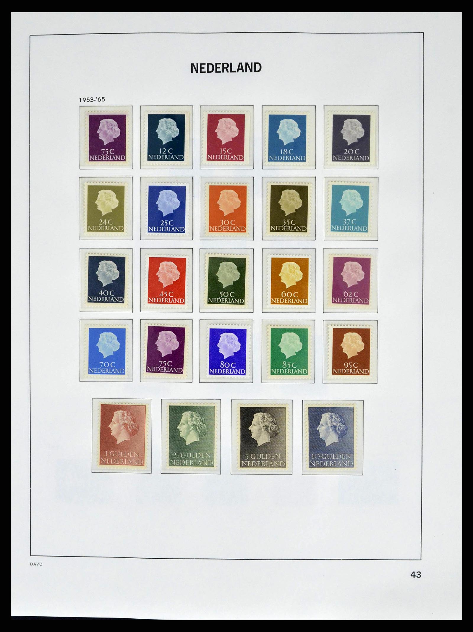 38664 0042 - Postzegelverzameling 38664 Nederland 1852-1969.