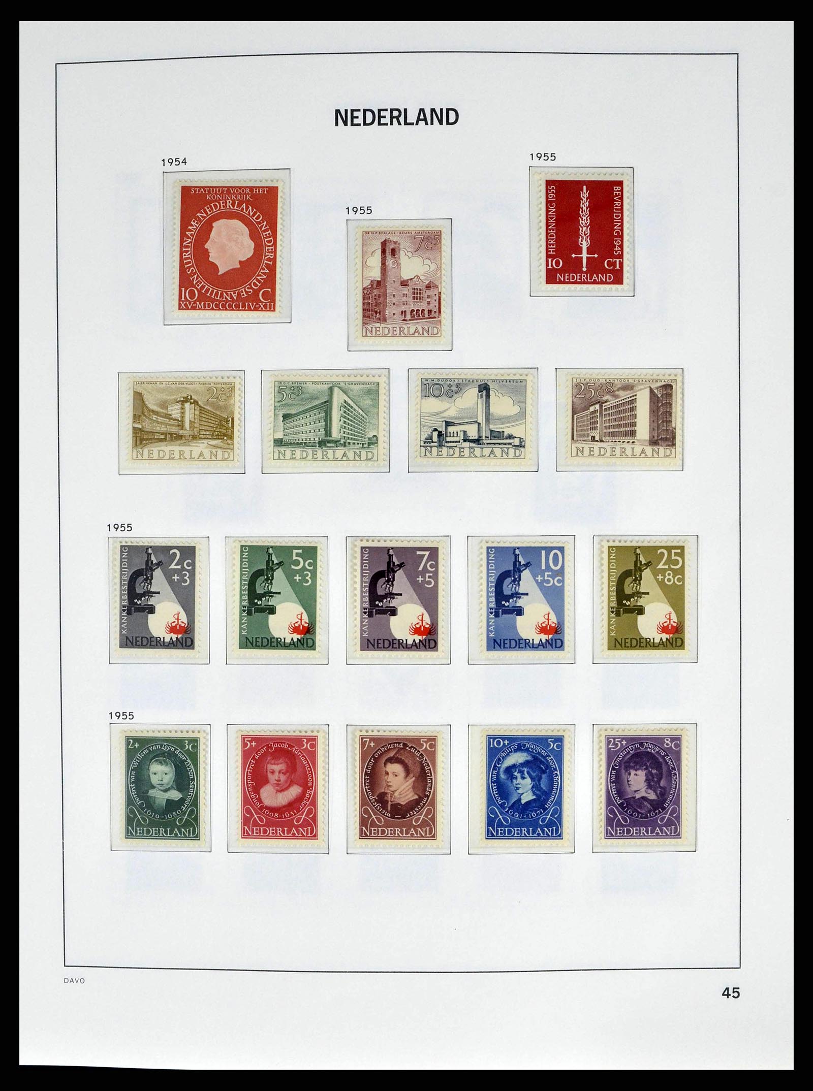 38664 0044 - Postzegelverzameling 38664 Nederland 1852-1969.