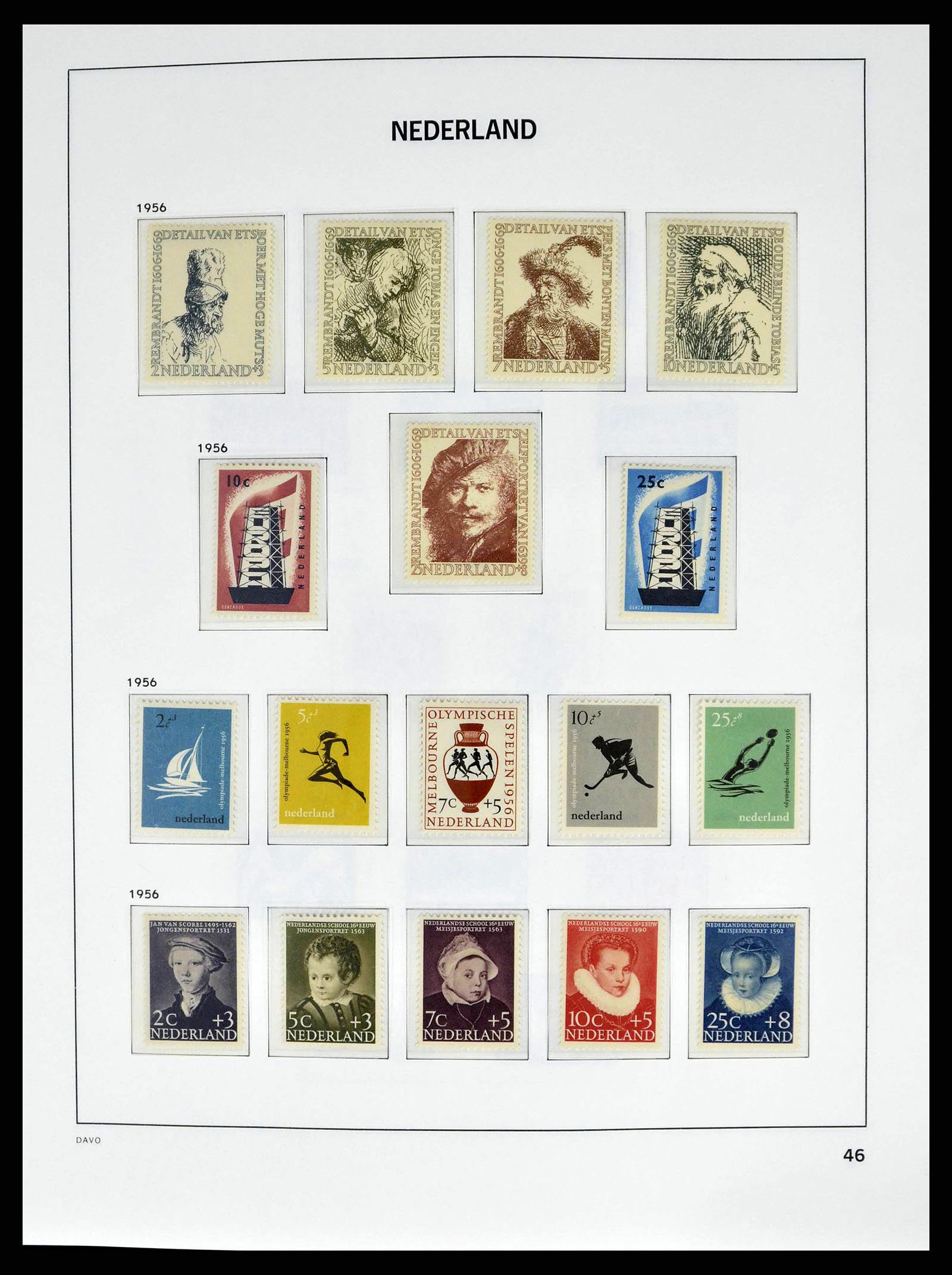 38664 0045 - Postzegelverzameling 38664 Nederland 1852-1969.
