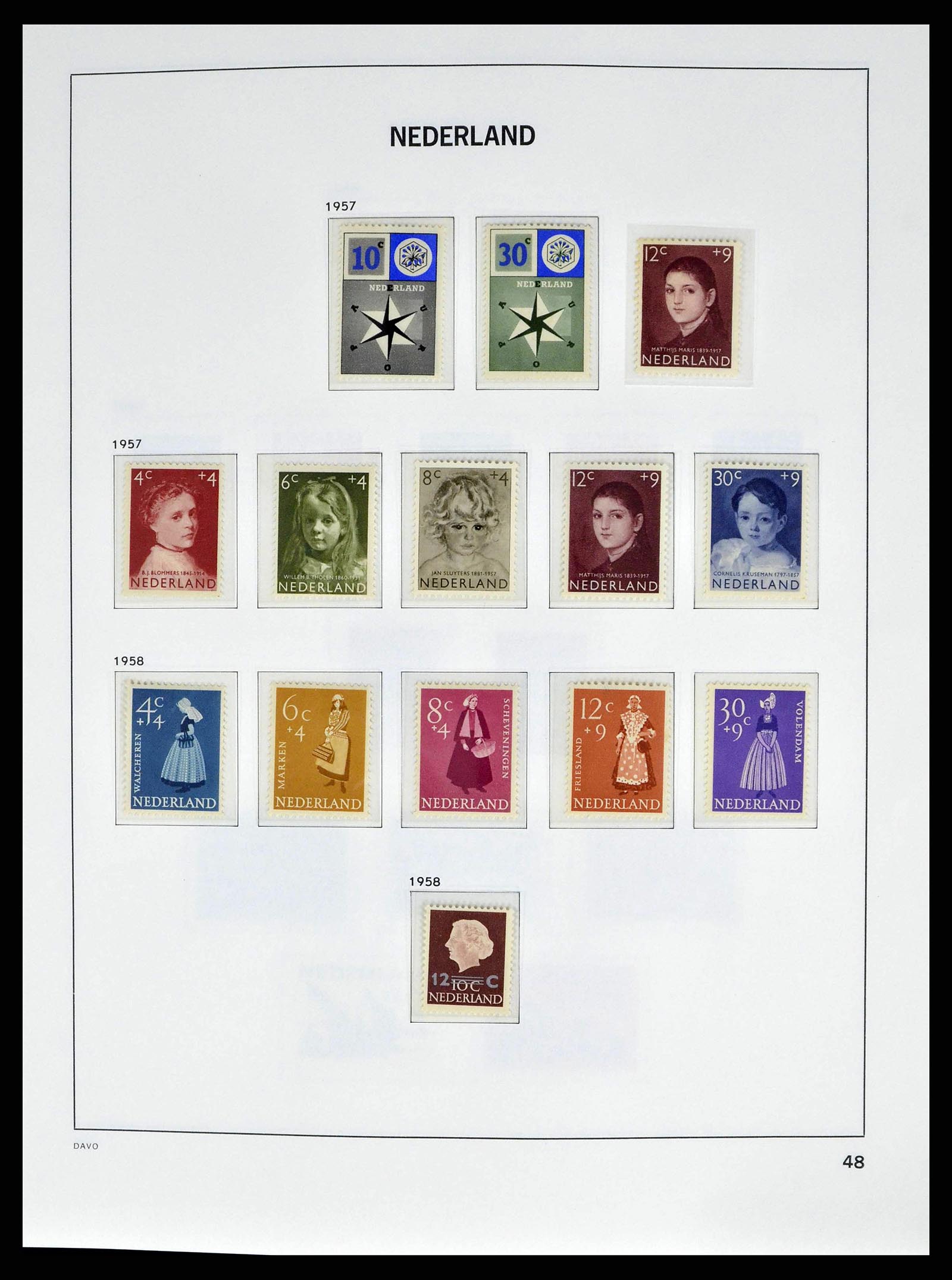 38664 0047 - Postzegelverzameling 38664 Nederland 1852-1969.