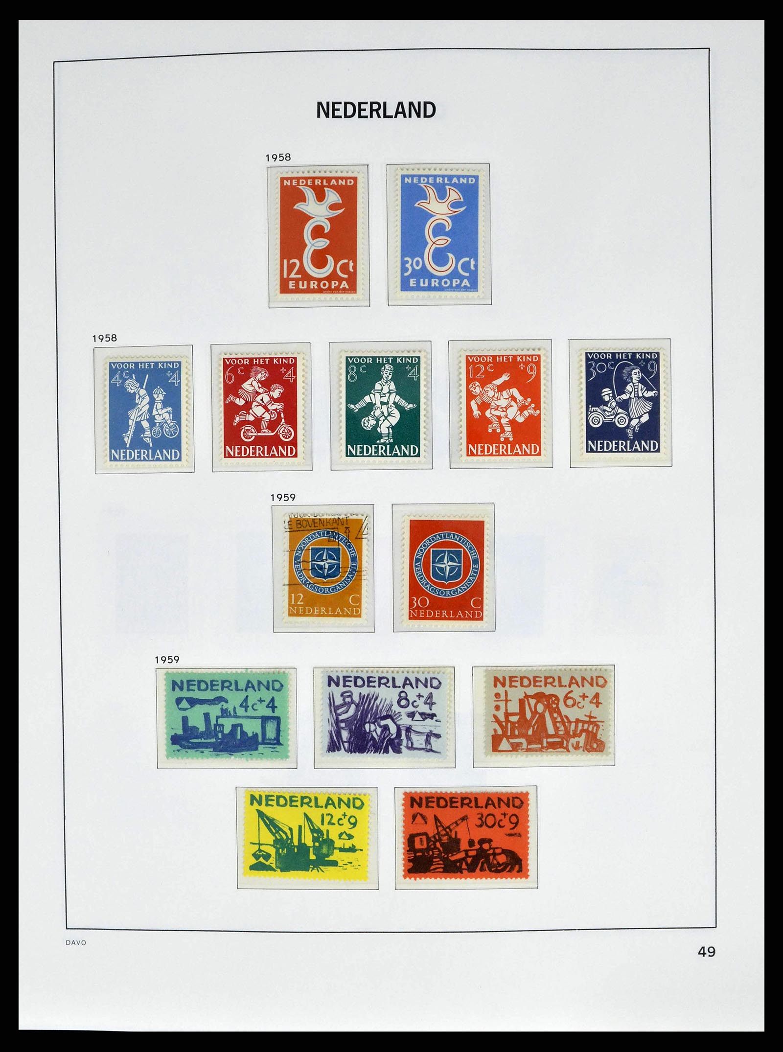 38664 0048 - Postzegelverzameling 38664 Nederland 1852-1969.