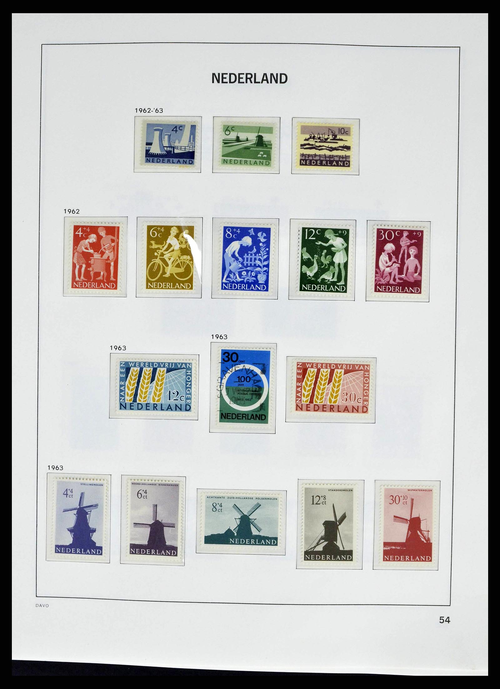 38664 0053 - Postzegelverzameling 38664 Nederland 1852-1969.