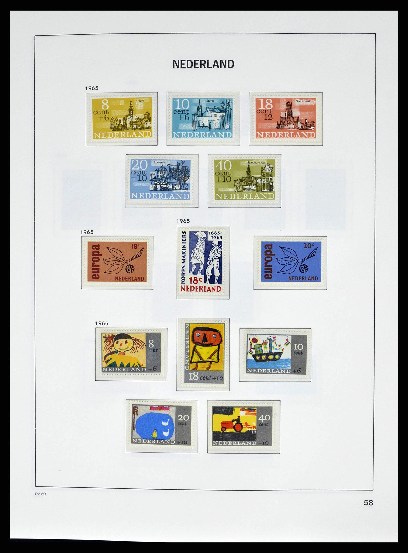 38664 0057 - Postzegelverzameling 38664 Nederland 1852-1969.