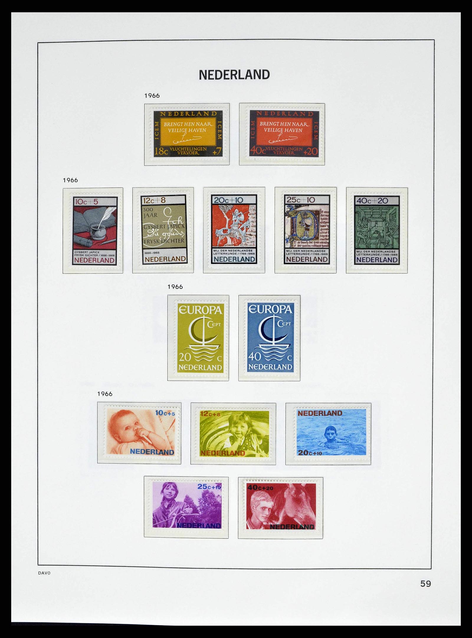 38664 0058 - Postzegelverzameling 38664 Nederland 1852-1969.