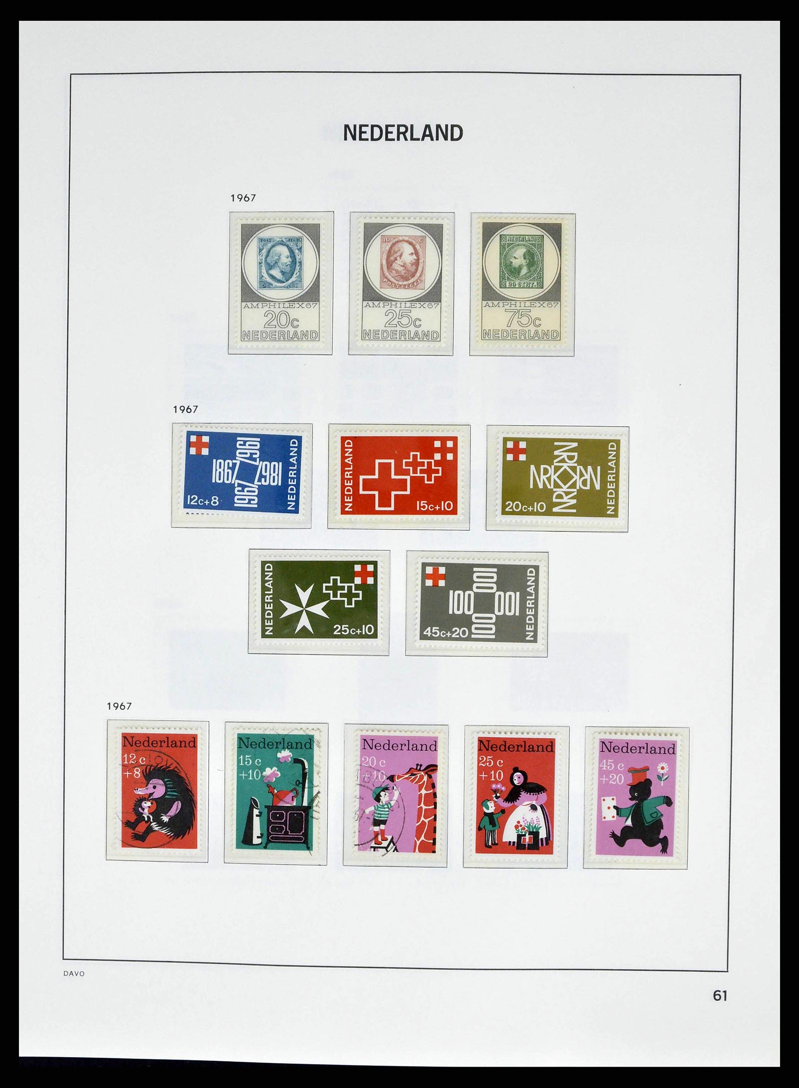 38664 0060 - Postzegelverzameling 38664 Nederland 1852-1969.