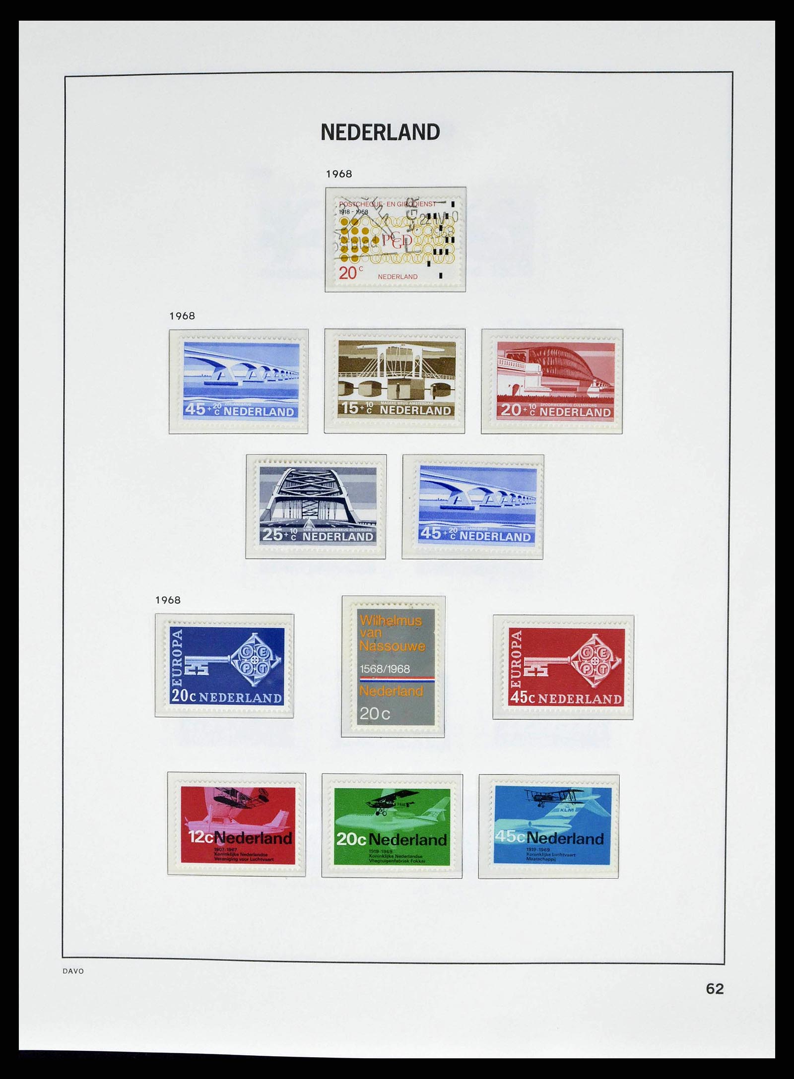 38664 0061 - Postzegelverzameling 38664 Nederland 1852-1969.