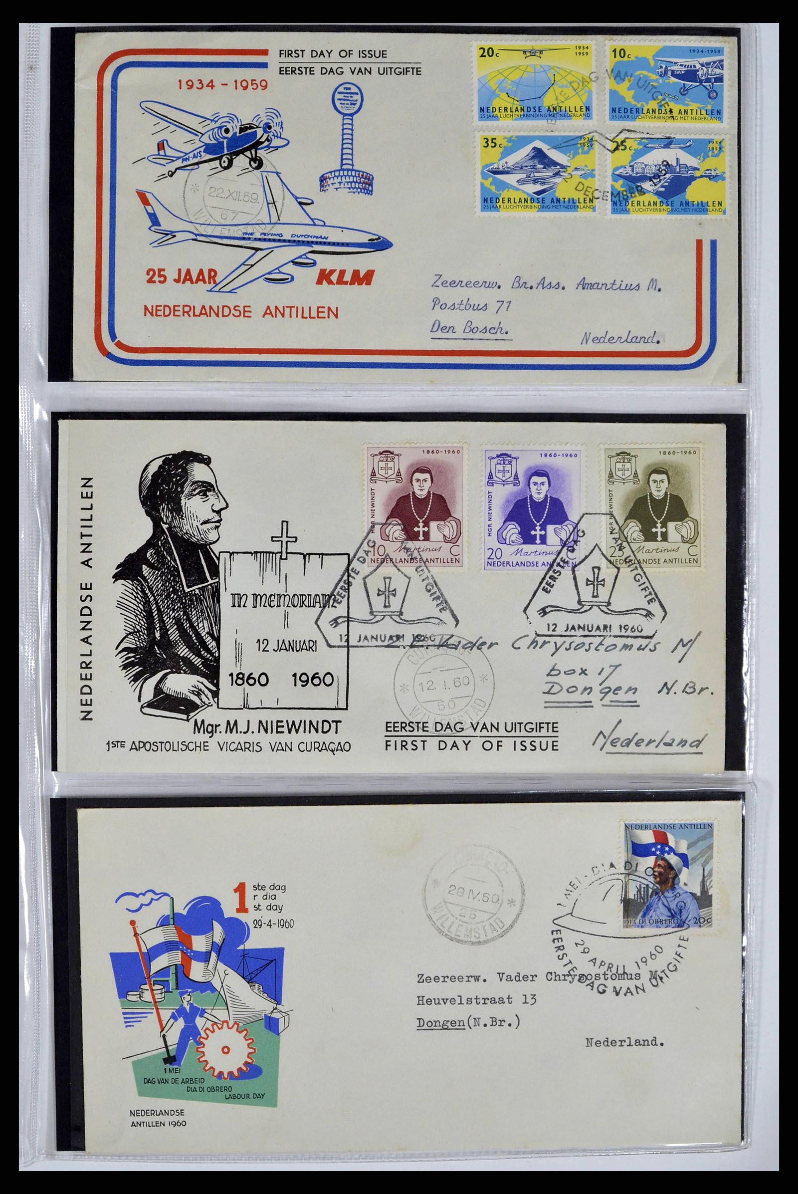 38668 0005 - Stamp collection 38668 Dutch territories FDC's 1948-1975.