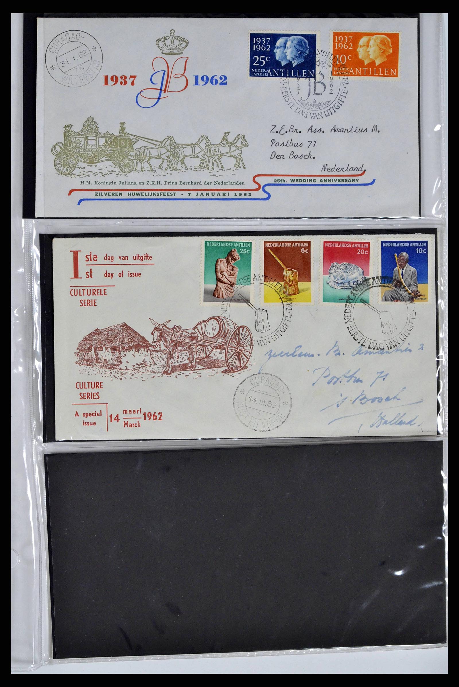 38668 0007 - Stamp collection 38668 Dutch territories FDC's 1948-1975.