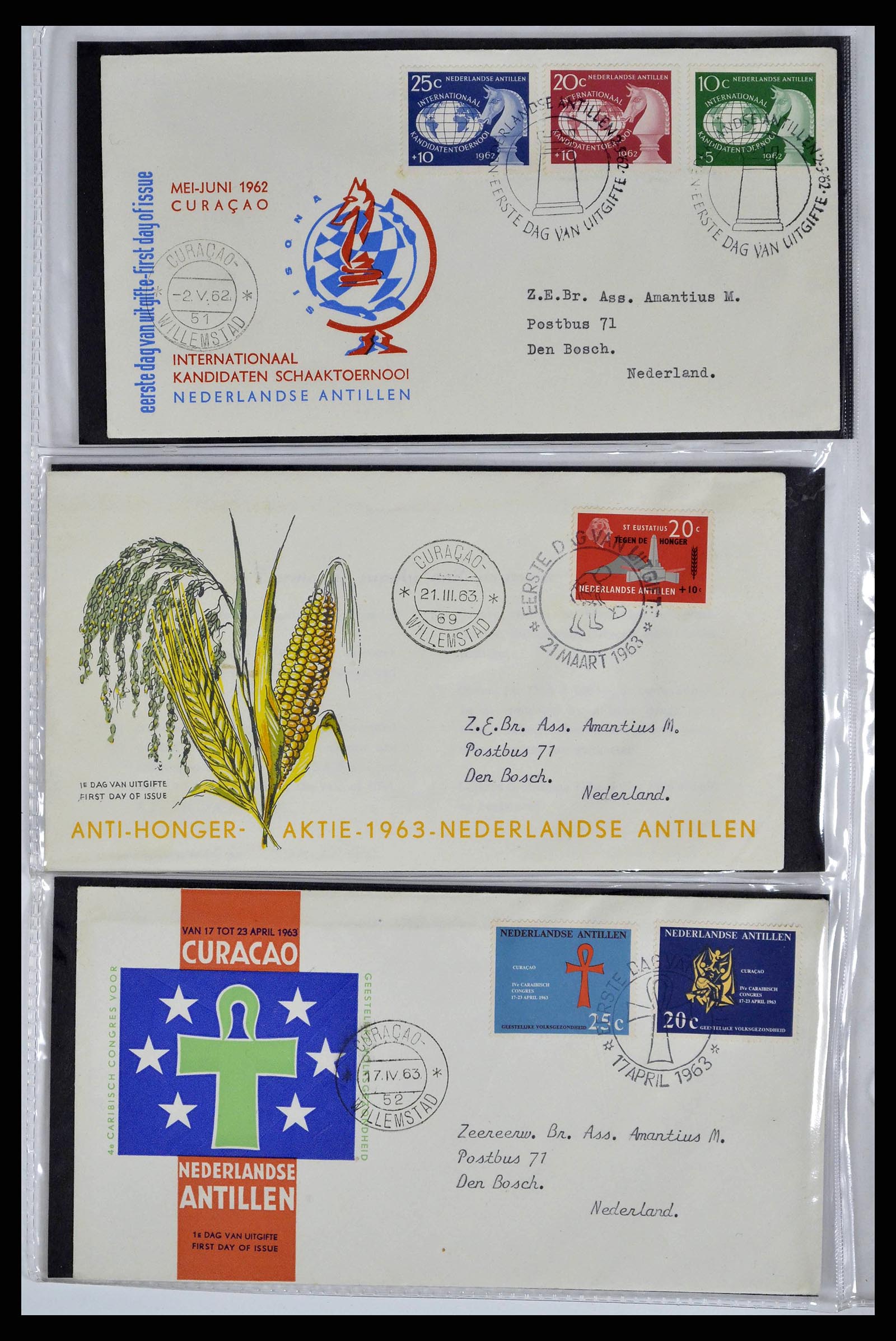 38668 0008 - Stamp collection 38668 Dutch territories FDC's 1948-1975.
