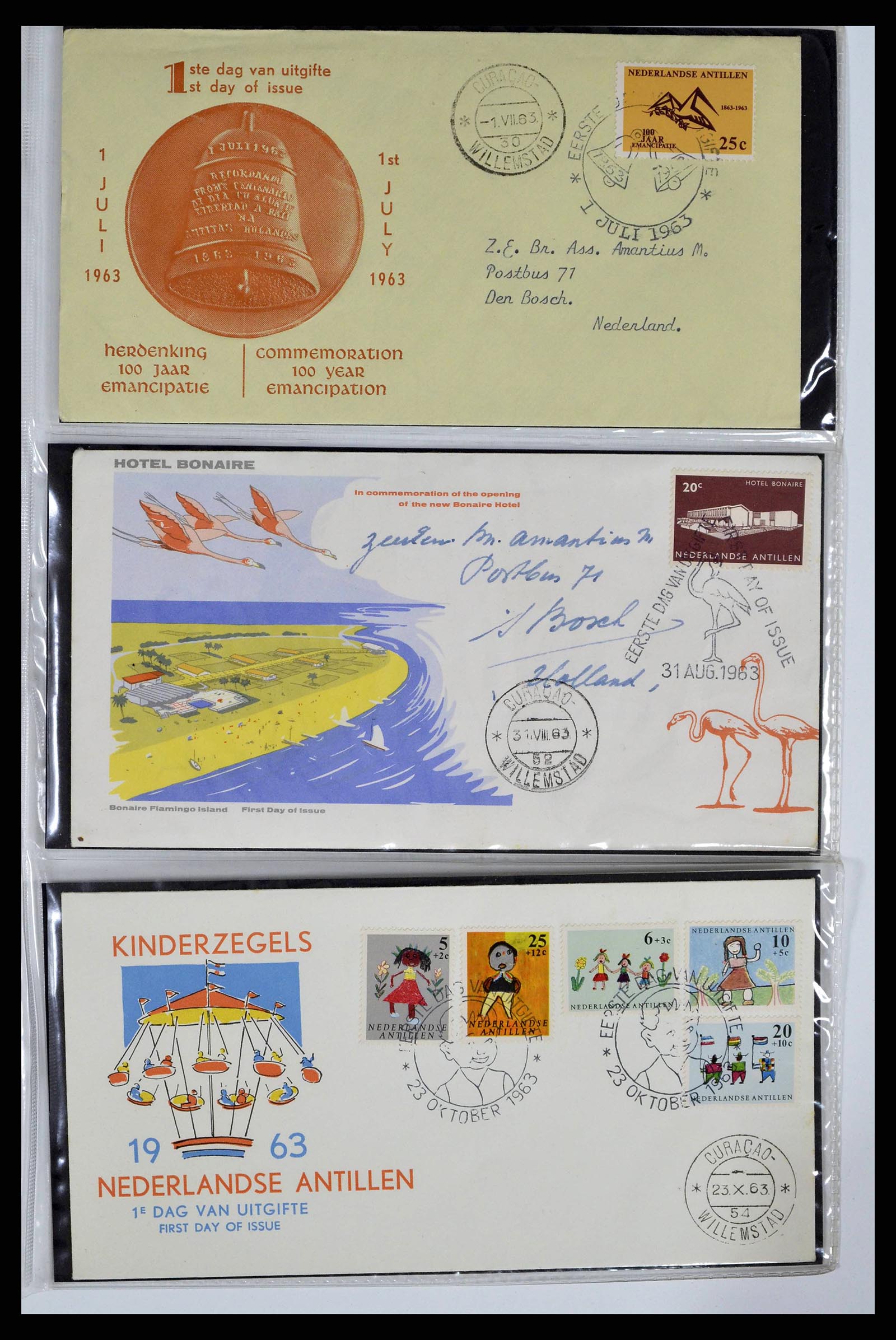 38668 0009 - Stamp collection 38668 Dutch territories FDC's 1948-1975.