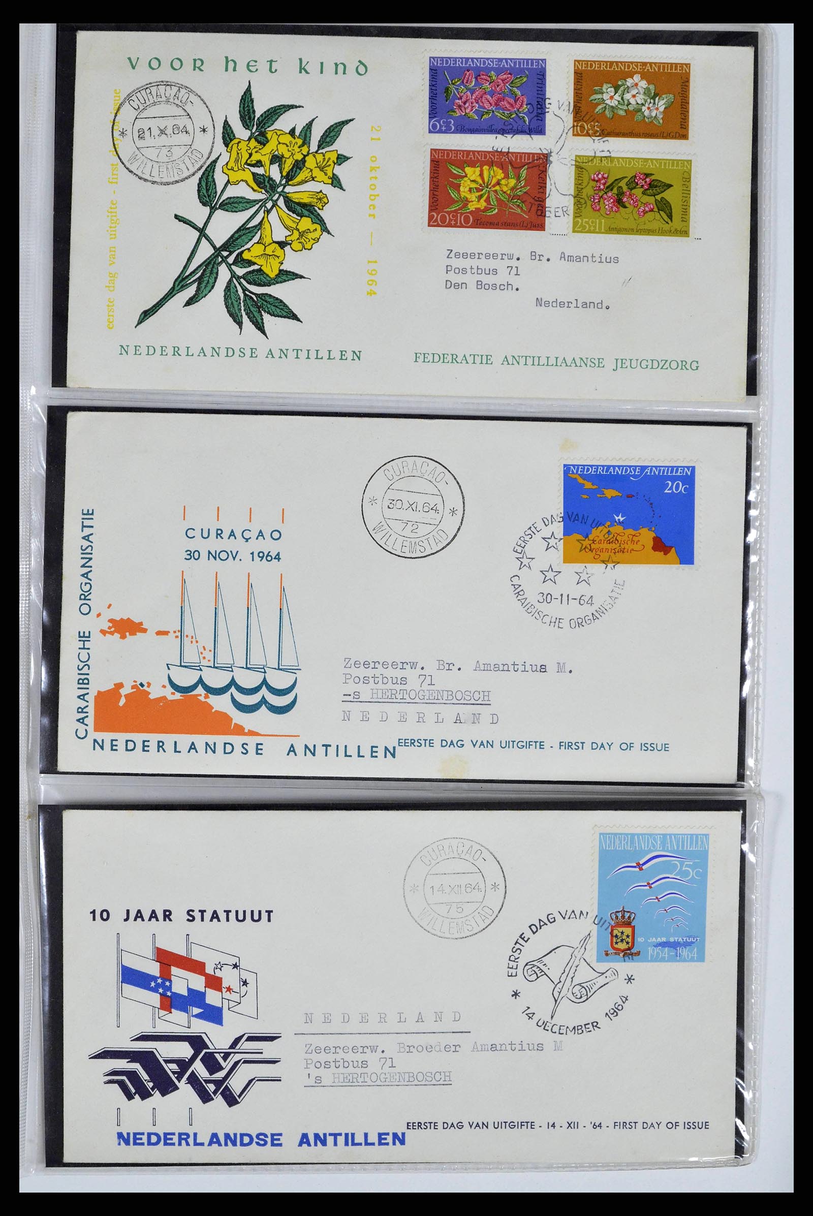 38668 0011 - Stamp collection 38668 Dutch territories FDC's 1948-1975.