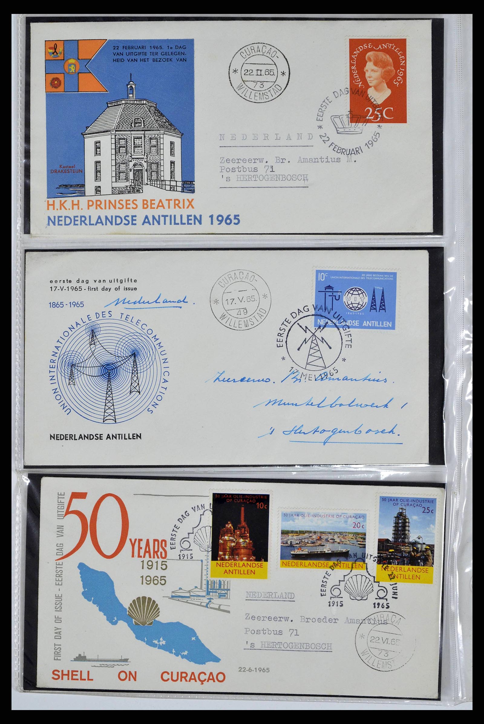 38668 0012 - Stamp collection 38668 Dutch territories FDC's 1948-1975.