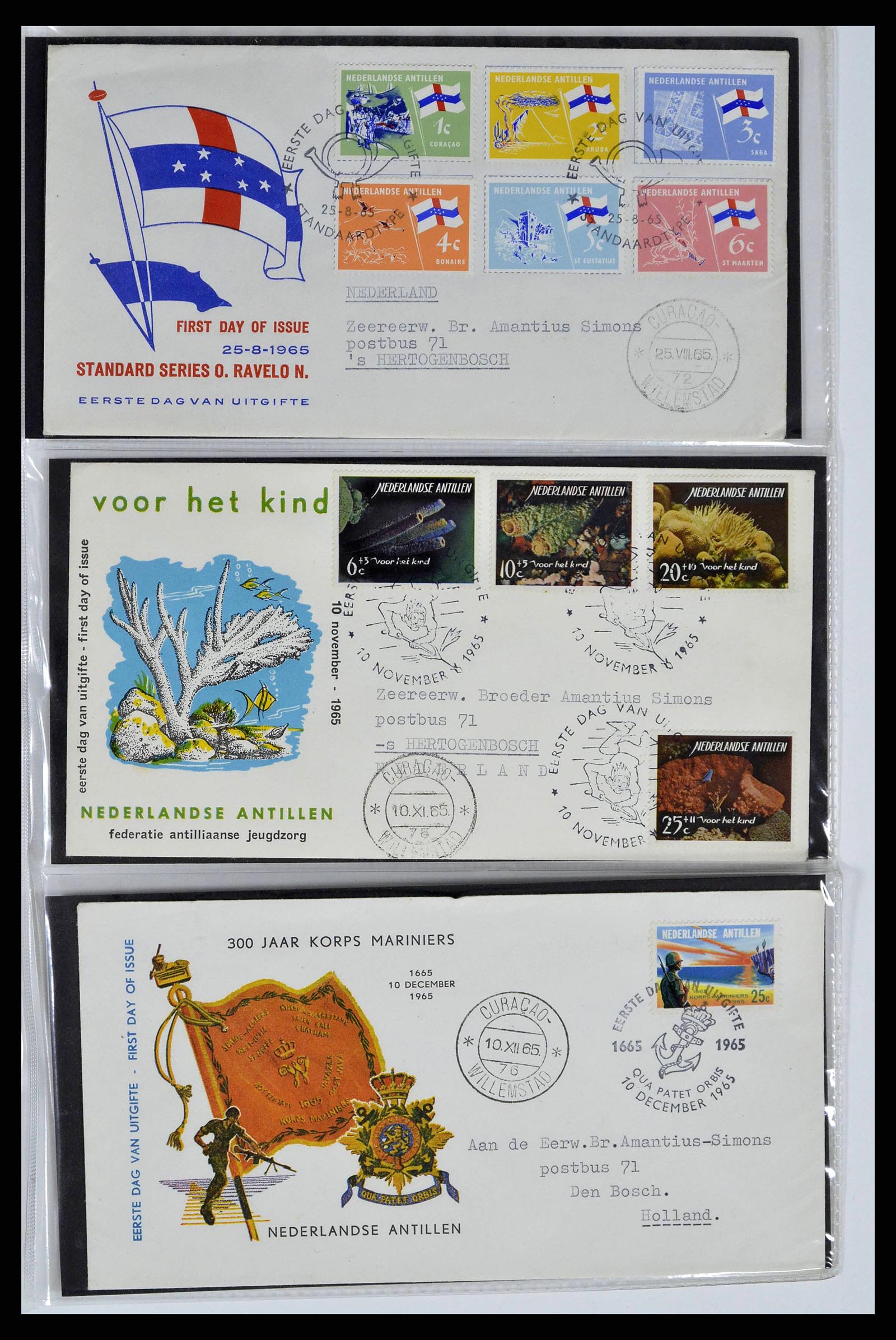 38668 0013 - Stamp collection 38668 Dutch territories FDC's 1948-1975.
