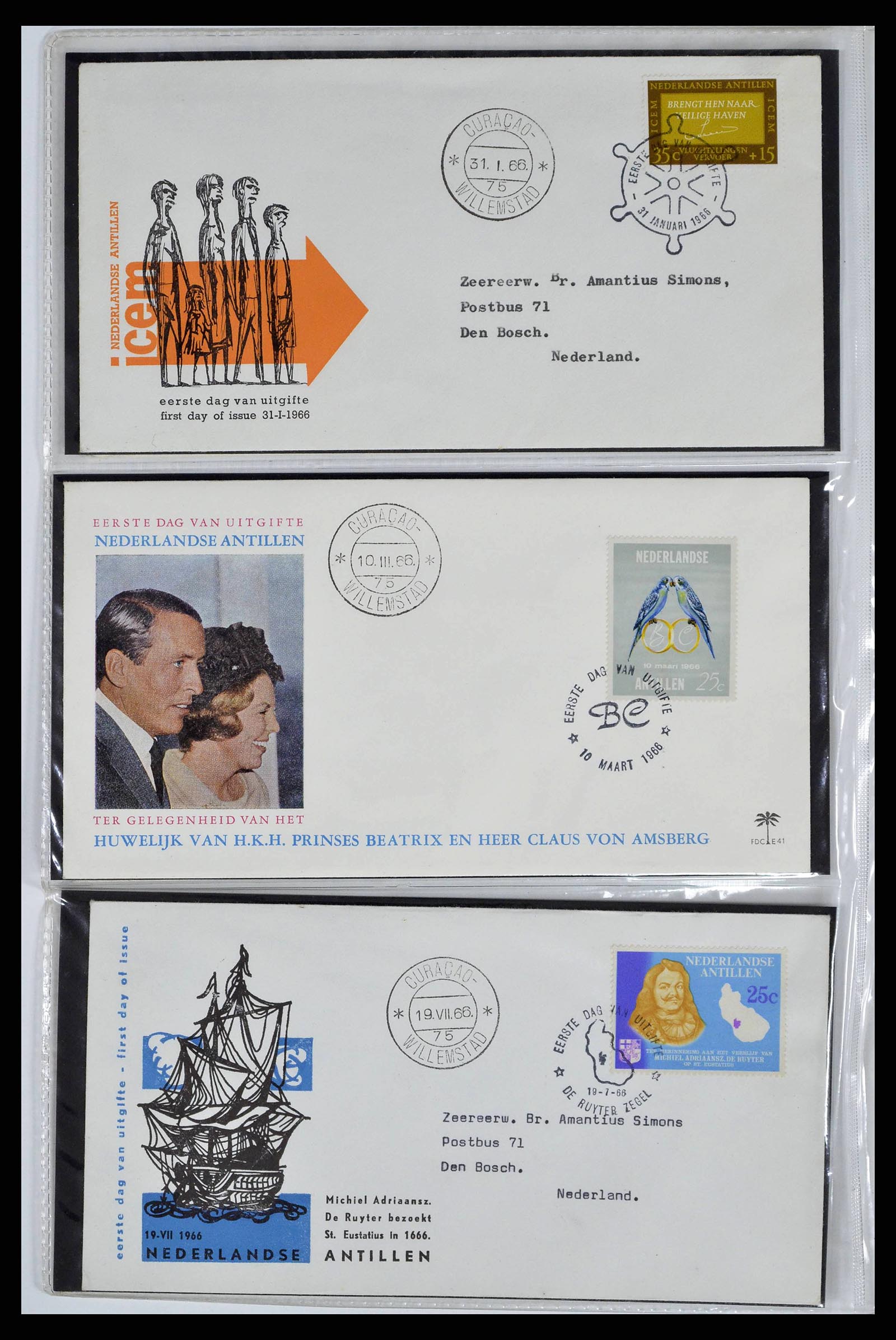 38668 0014 - Stamp collection 38668 Dutch territories FDC's 1948-1975.