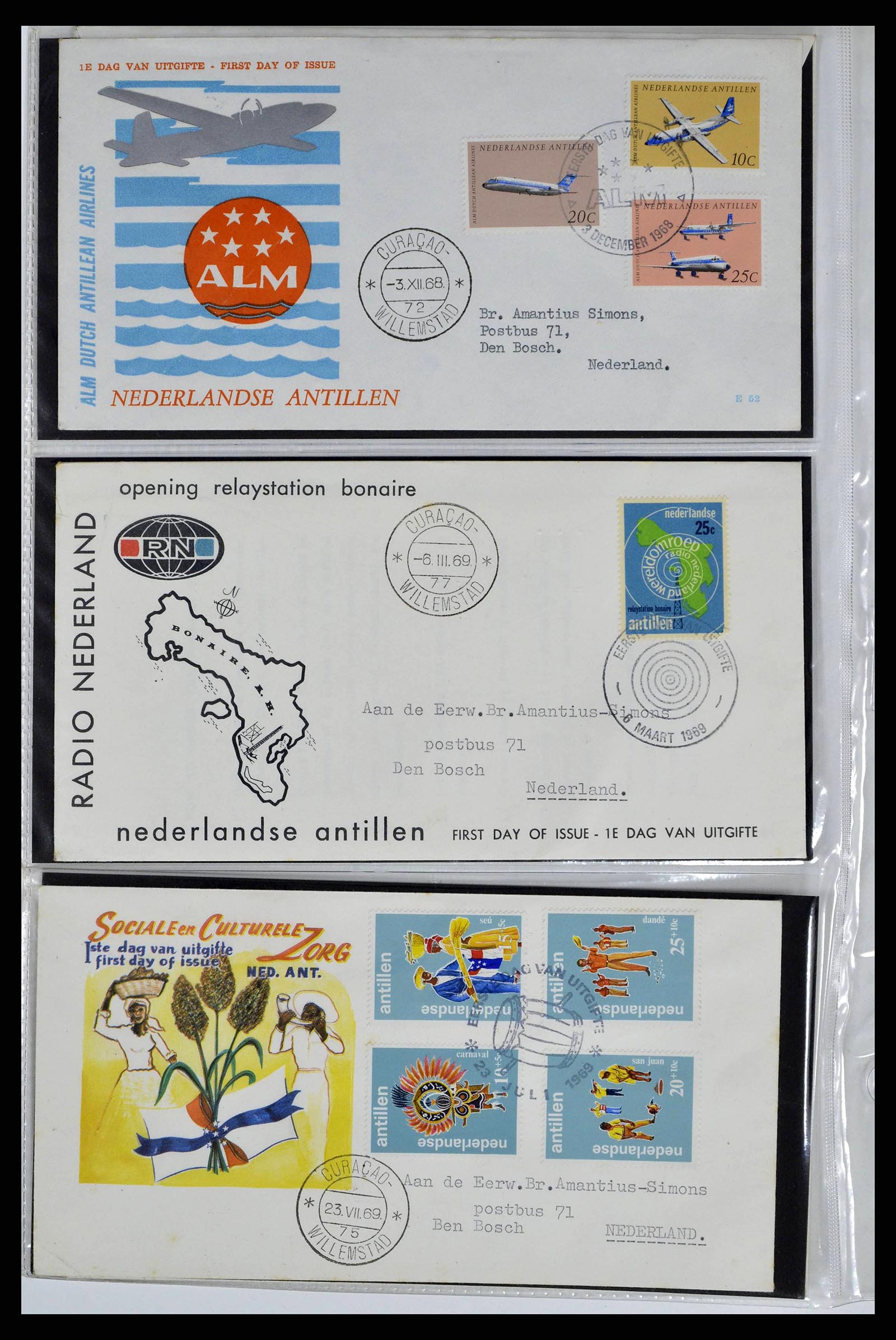 38668 0018 - Stamp collection 38668 Dutch territories FDC's 1948-1975.