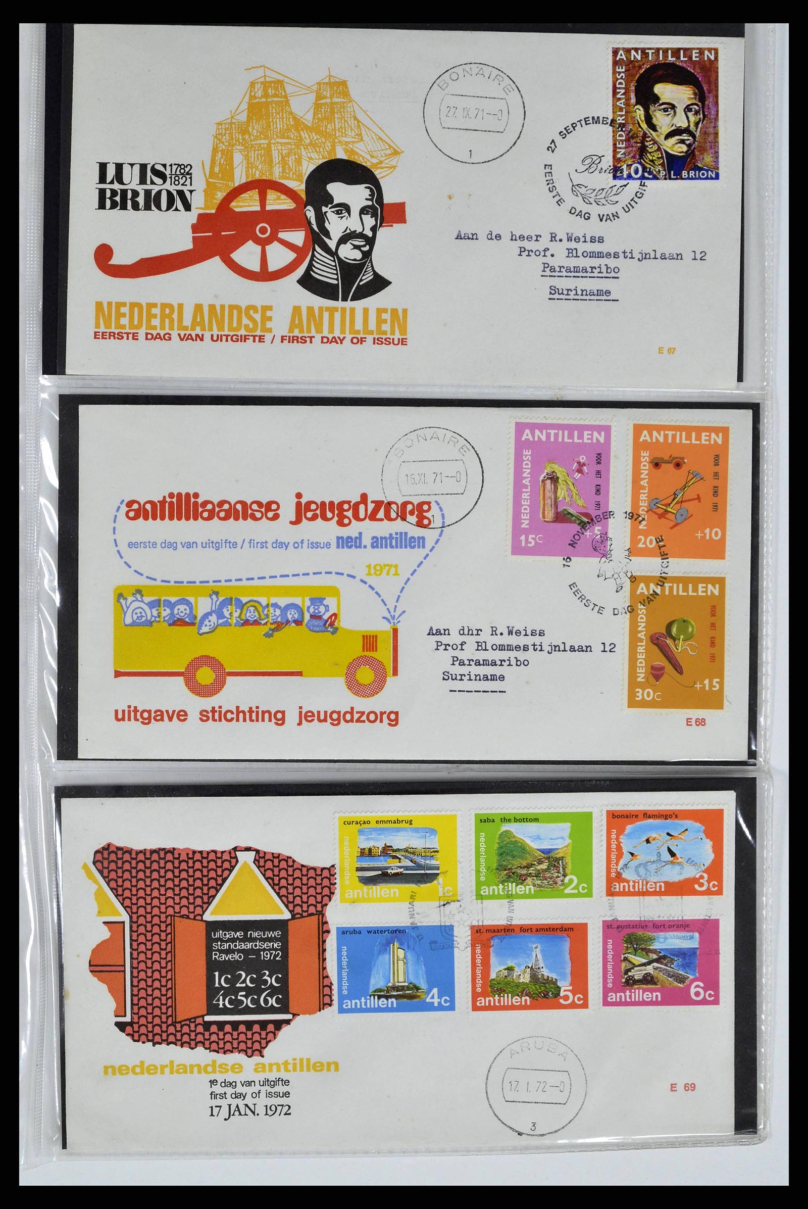 38668 0023 - Stamp collection 38668 Dutch territories FDC's 1948-1975.