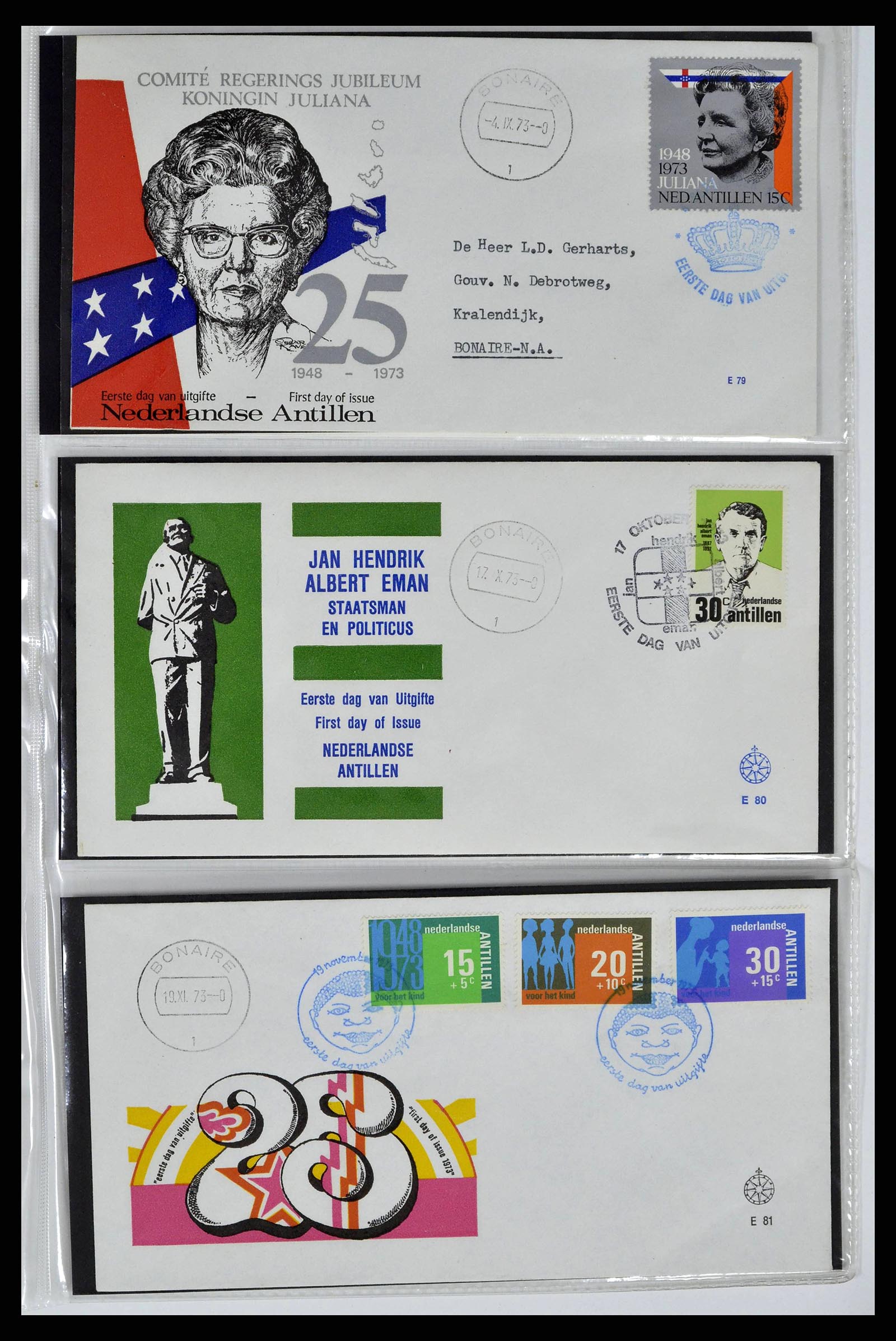 38668 0027 - Stamp collection 38668 Dutch territories FDC's 1948-1975.