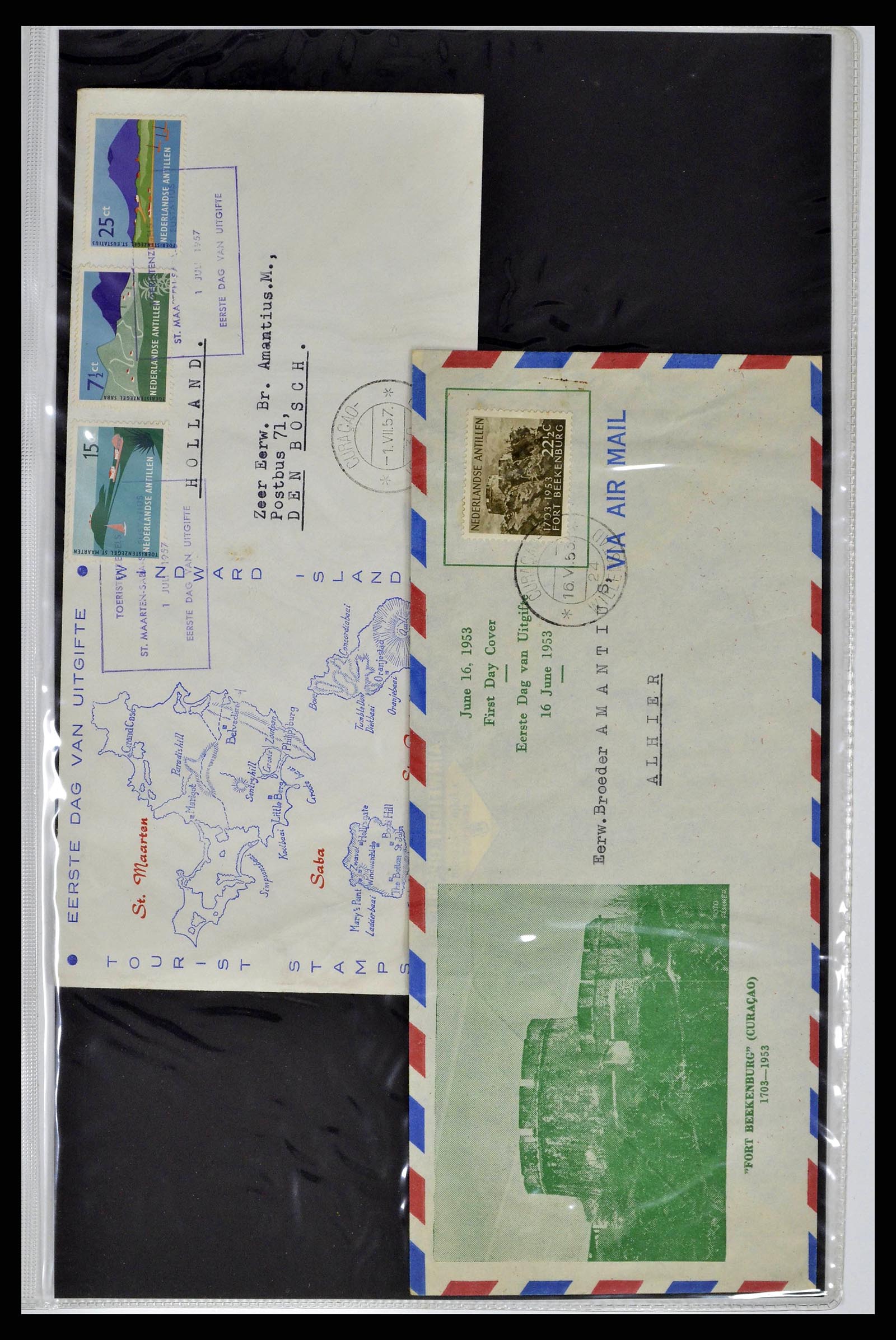38668 0032 - Stamp collection 38668 Dutch territories FDC's 1948-1975.