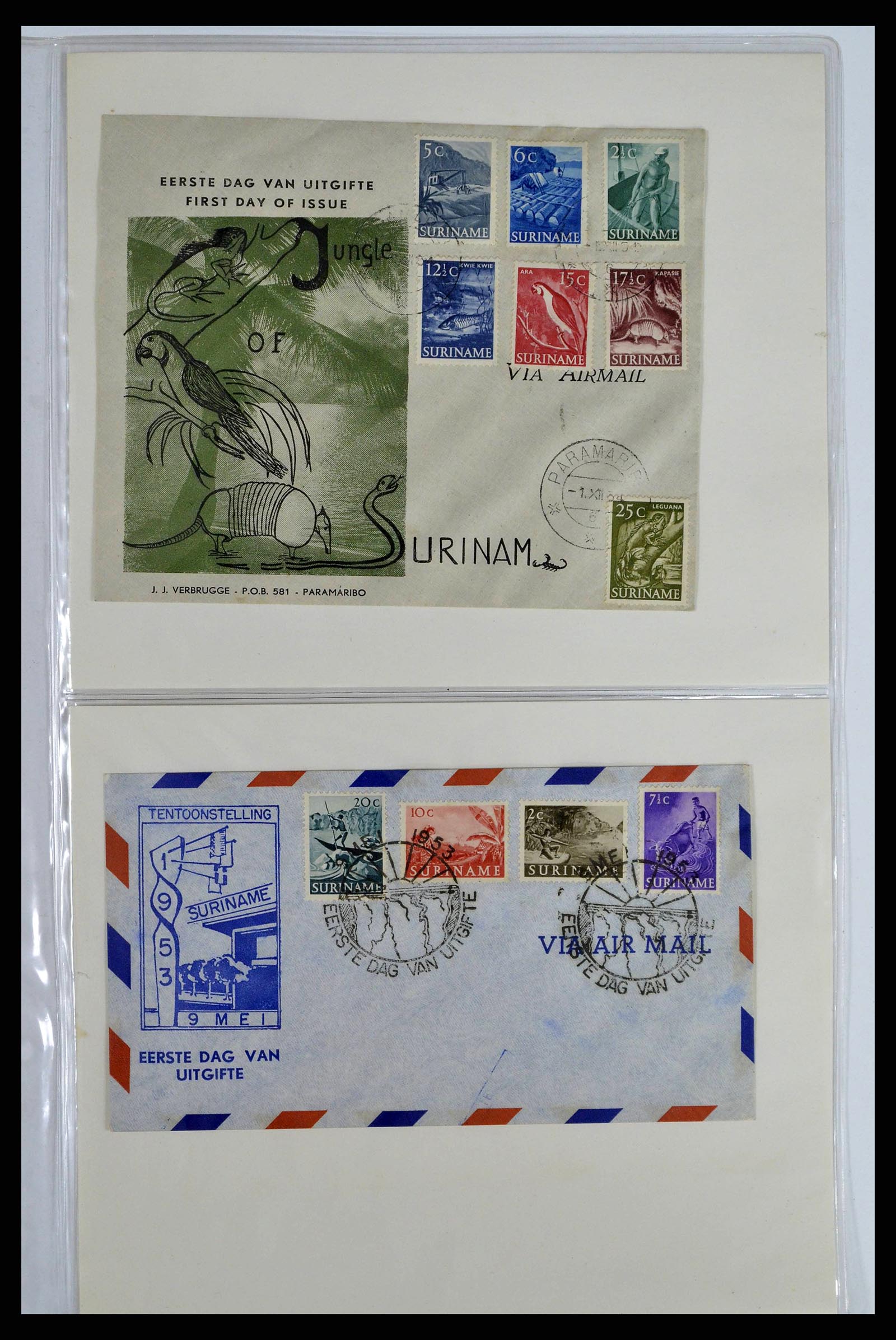 38668 0038 - Stamp collection 38668 Dutch territories FDC's 1948-1975.