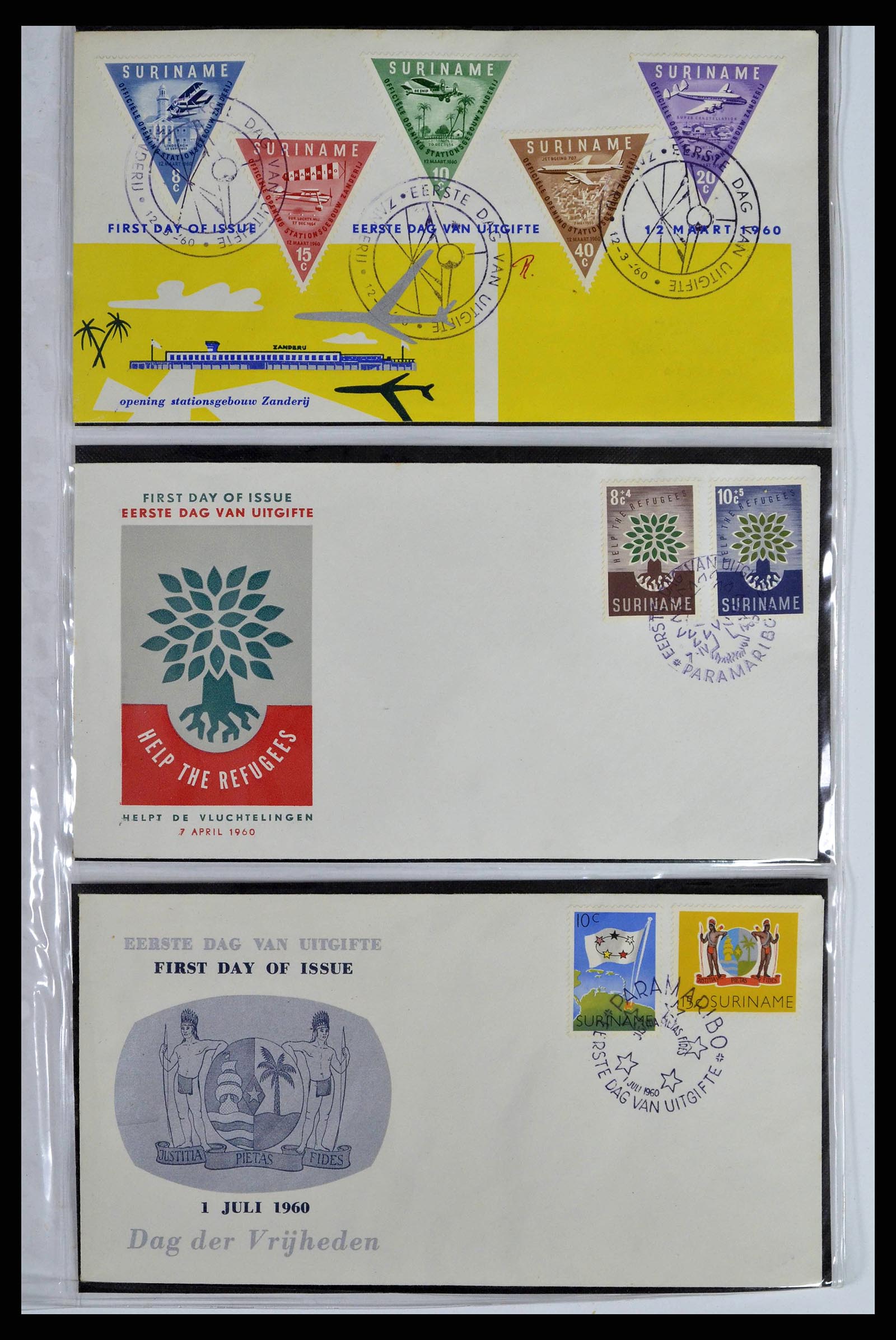 38668 0043 - Stamp collection 38668 Dutch territories FDC's 1948-1975.