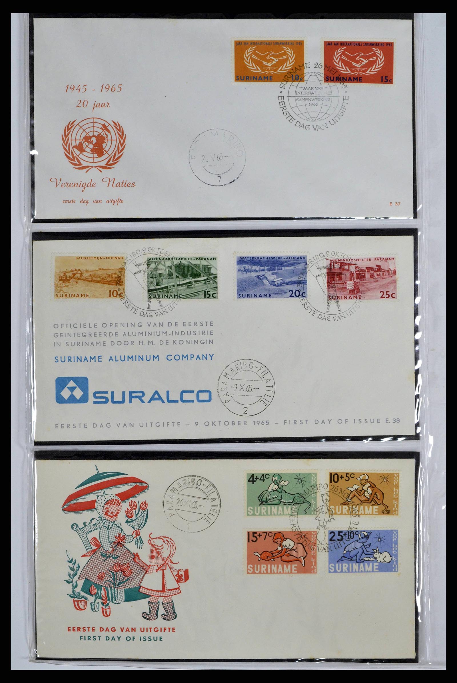38668 0053 - Stamp collection 38668 Dutch territories FDC's 1948-1975.