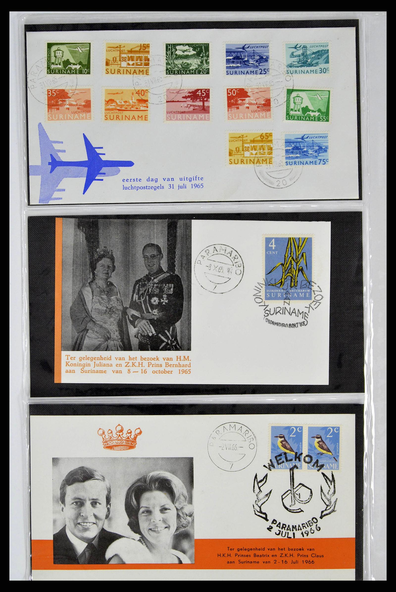 38668 0081 - Postzegelverzameling 38668 Overzeese Gebiedsdelen FDC's 1948-1975.