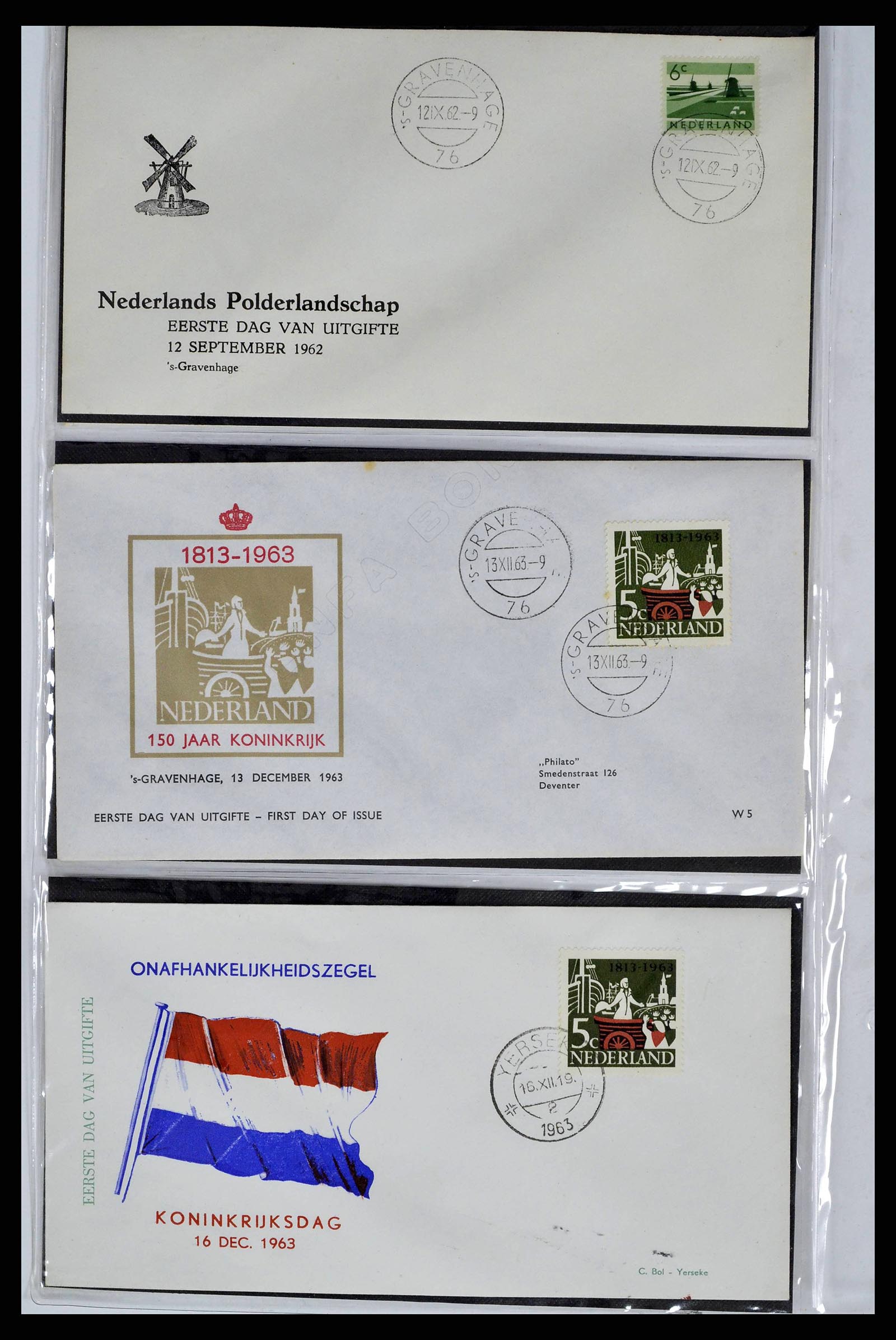 38668 0085 - Postzegelverzameling 38668 Overzeese Gebiedsdelen FDC's 1948-1975.
