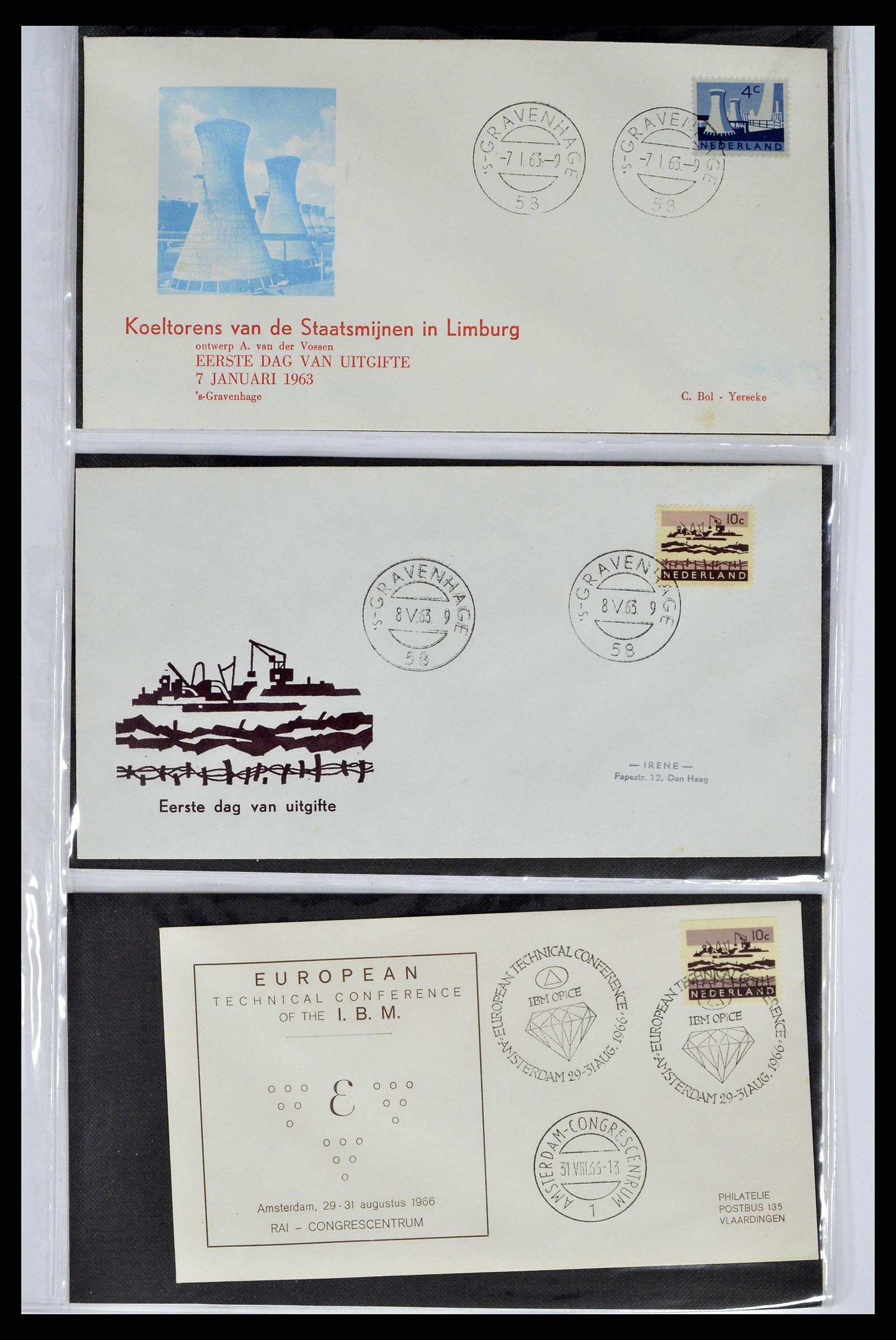 38668 0086 - Postzegelverzameling 38668 Overzeese Gebiedsdelen FDC's 1948-1975.