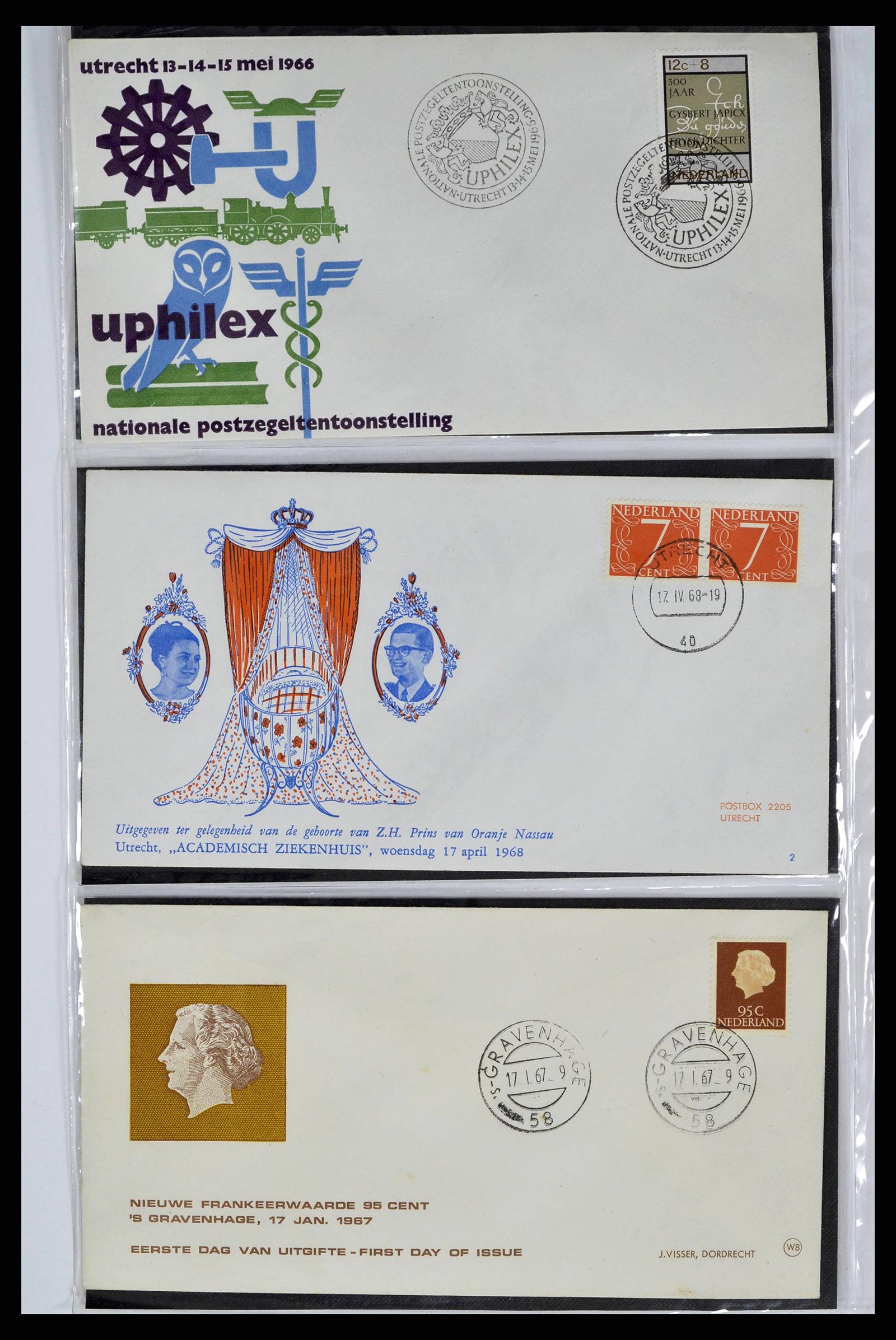 38668 0087 - Postzegelverzameling 38668 Overzeese Gebiedsdelen FDC's 1948-1975.