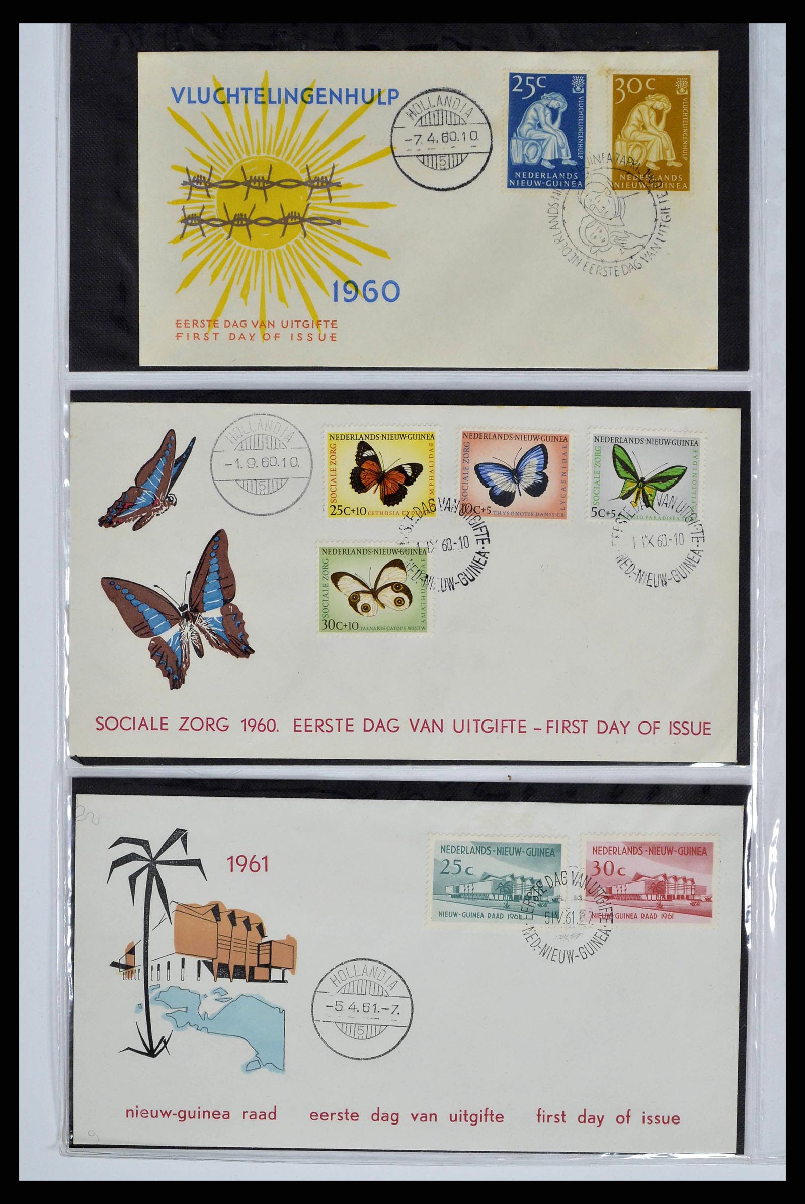 38668 0092 - Postzegelverzameling 38668 Overzeese Gebiedsdelen FDC's 1948-1975.