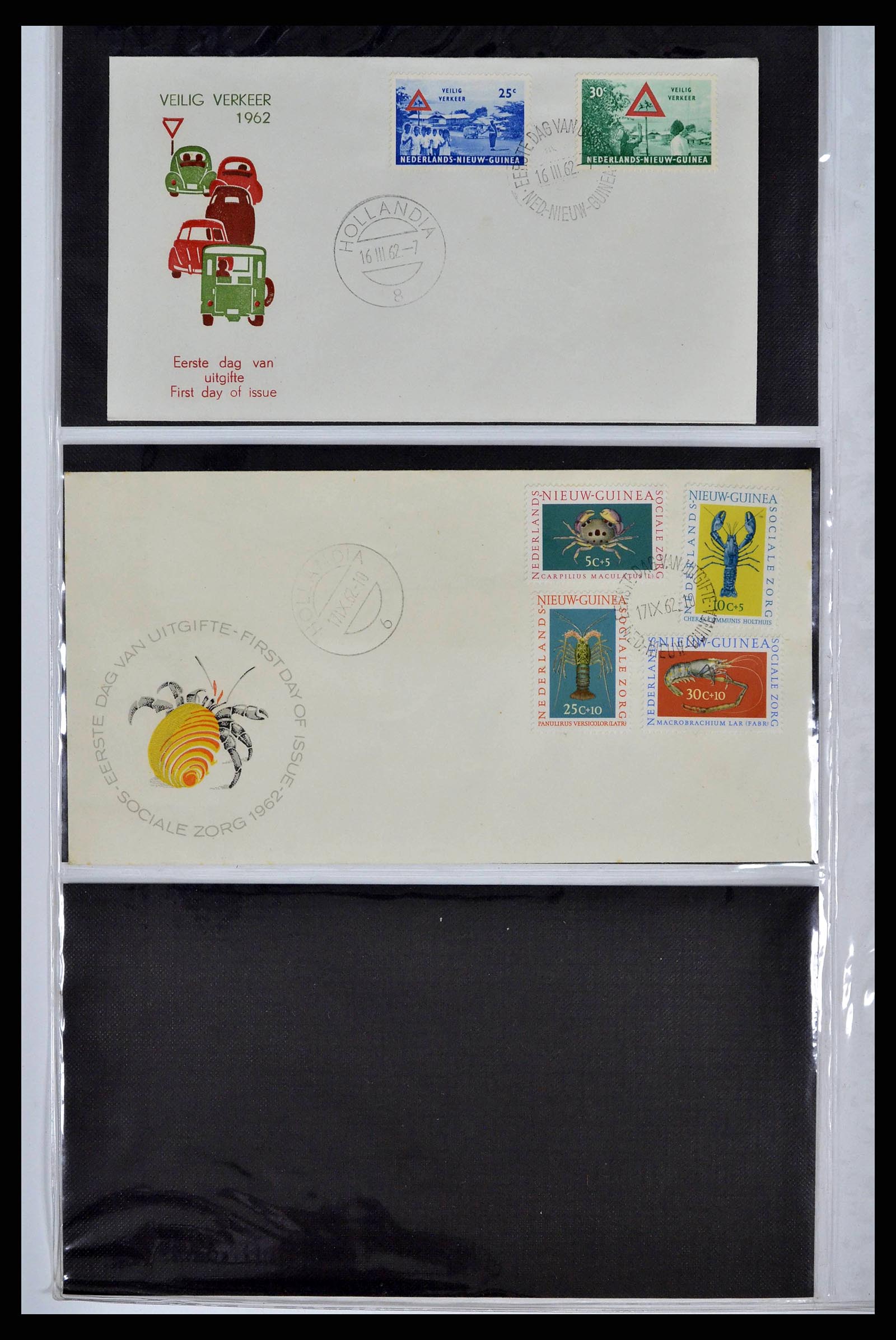 38668 0094 - Postzegelverzameling 38668 Overzeese Gebiedsdelen FDC's 1948-1975.