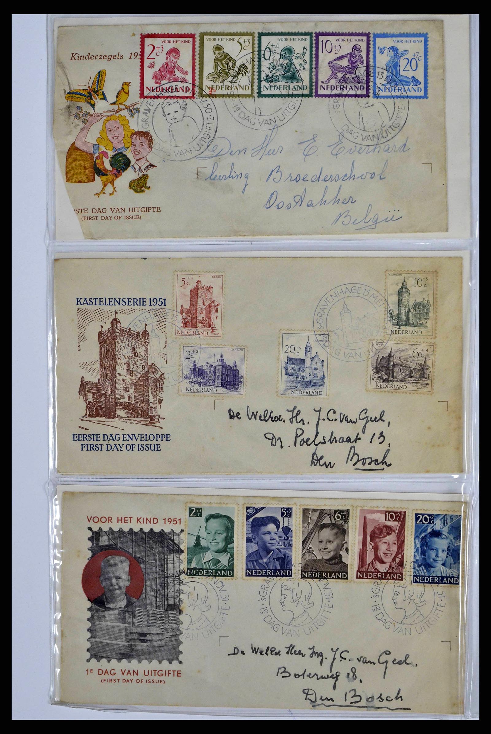 38669 0002 - Stamp collection 38669 Netherlands FDC's 1950-1969.