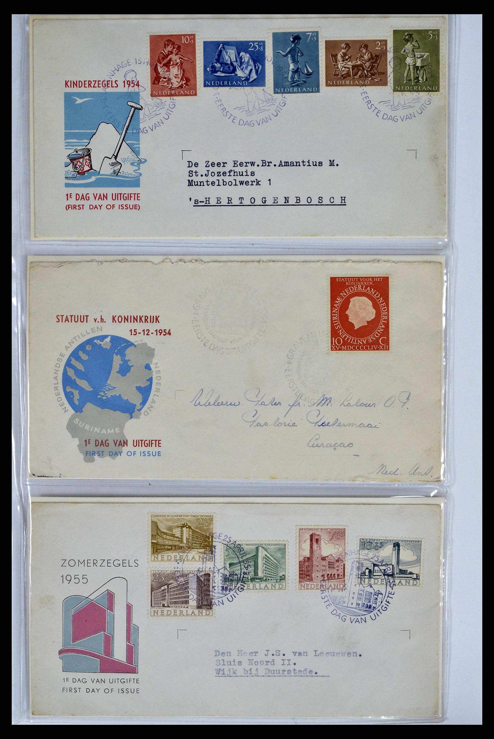 38669 0007 - Stamp collection 38669 Netherlands FDC's 1950-1969.