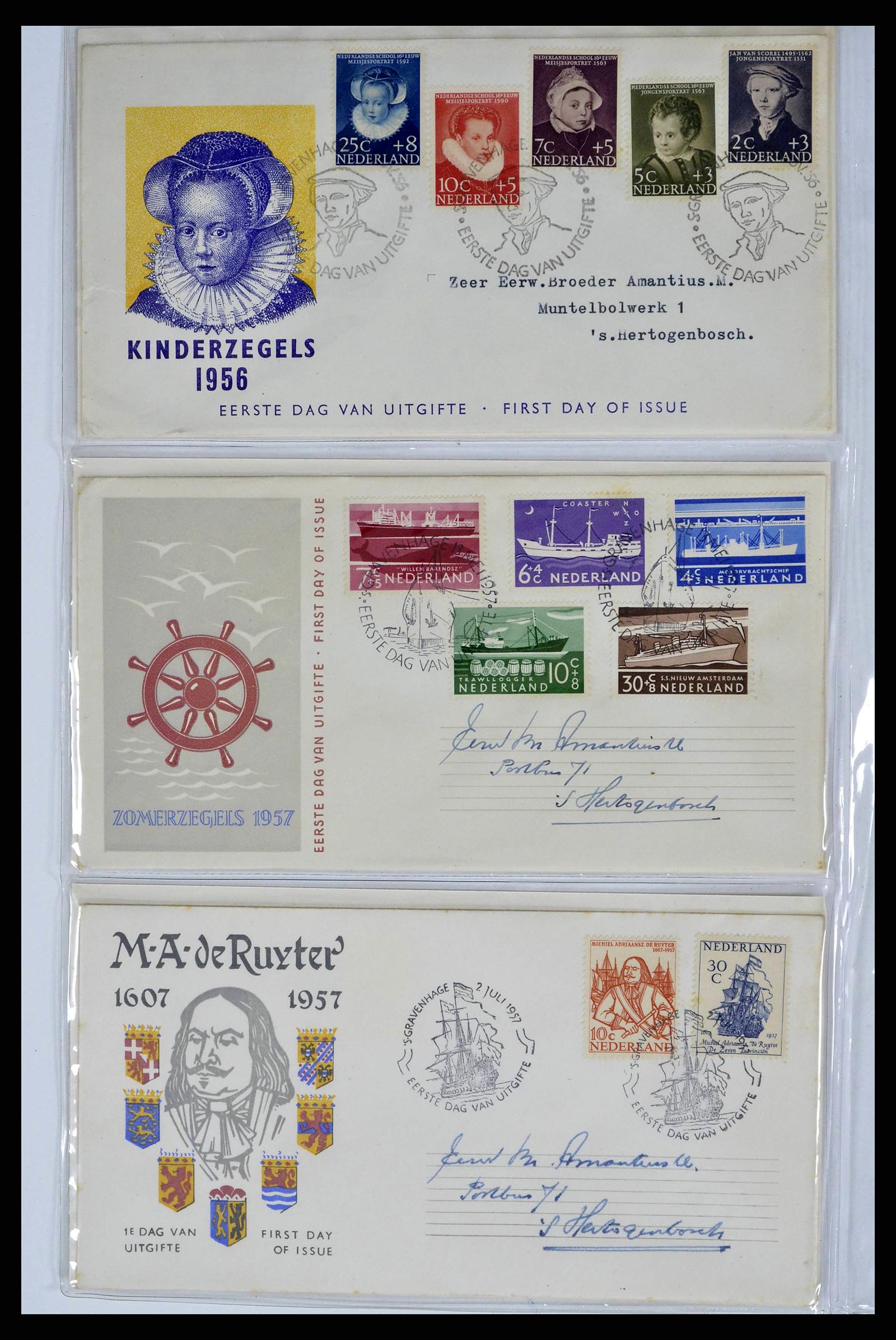 38669 0010 - Stamp collection 38669 Netherlands FDC's 1950-1969.