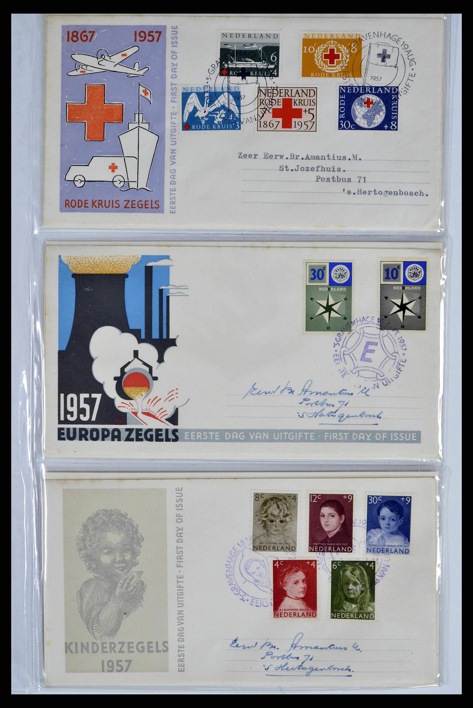38669 0011 - Stamp collection 38669 Netherlands FDC's 1950-1969.