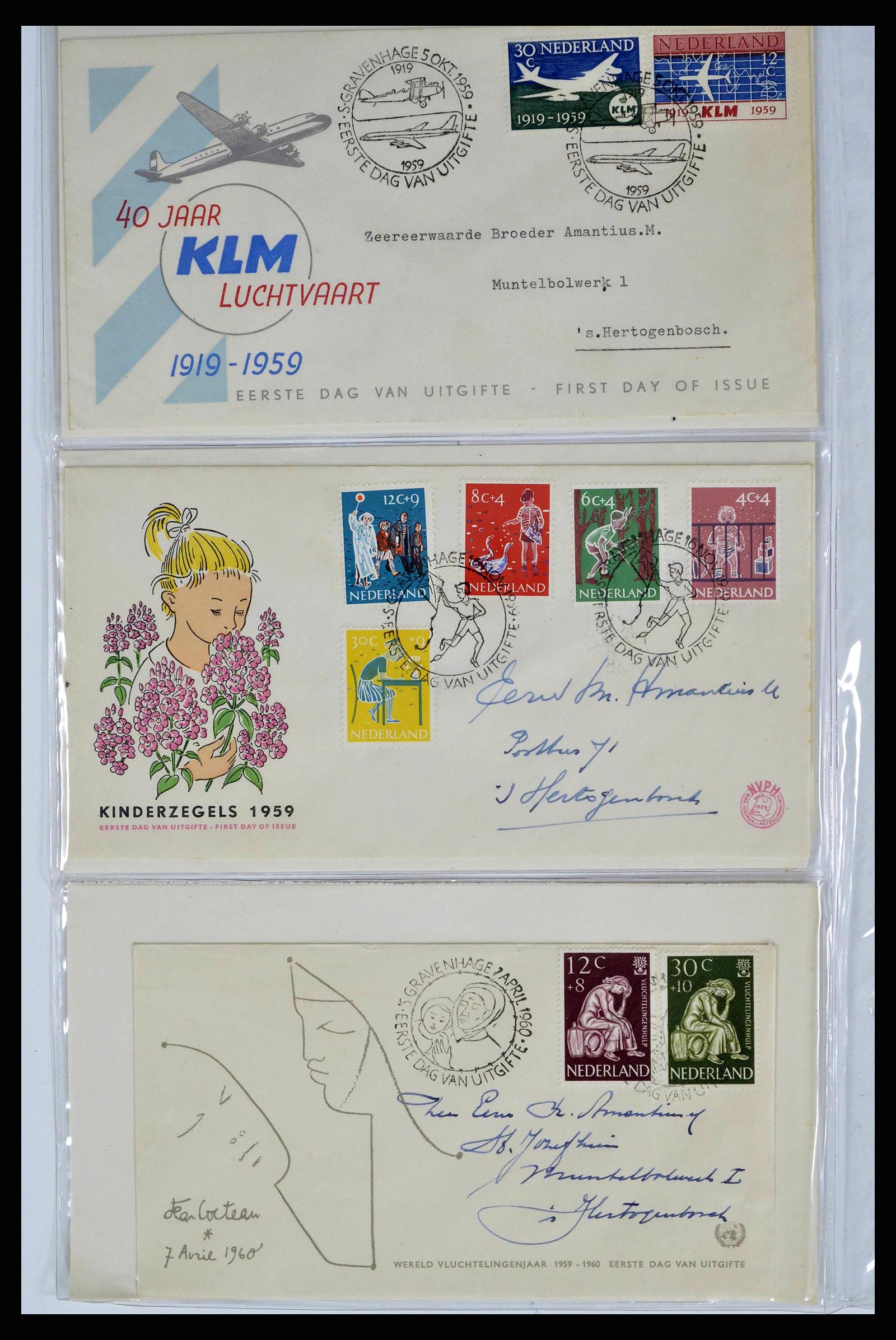 38669 0014 - Stamp collection 38669 Netherlands FDC's 1950-1969.