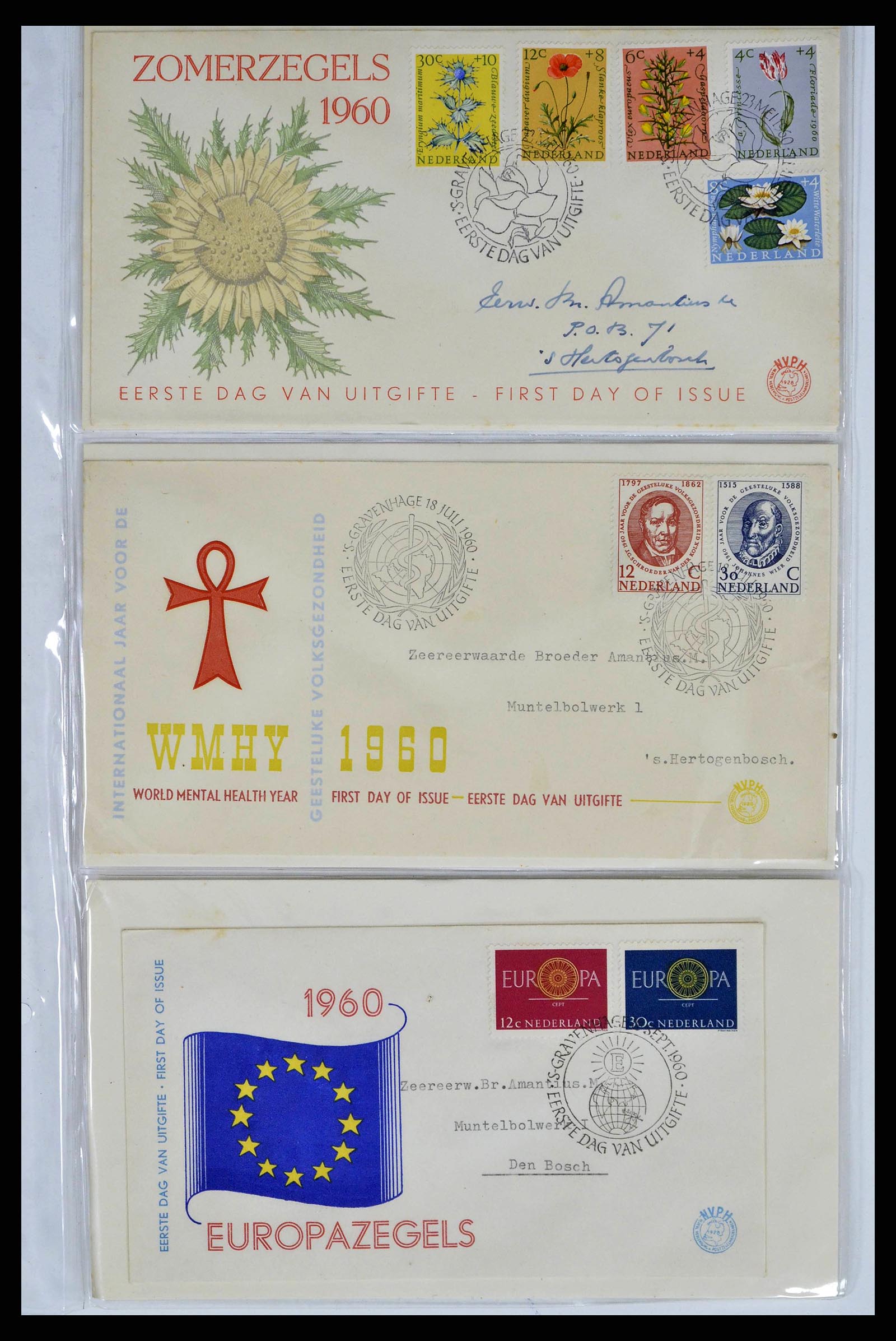 38669 0015 - Stamp collection 38669 Netherlands FDC's 1950-1969.