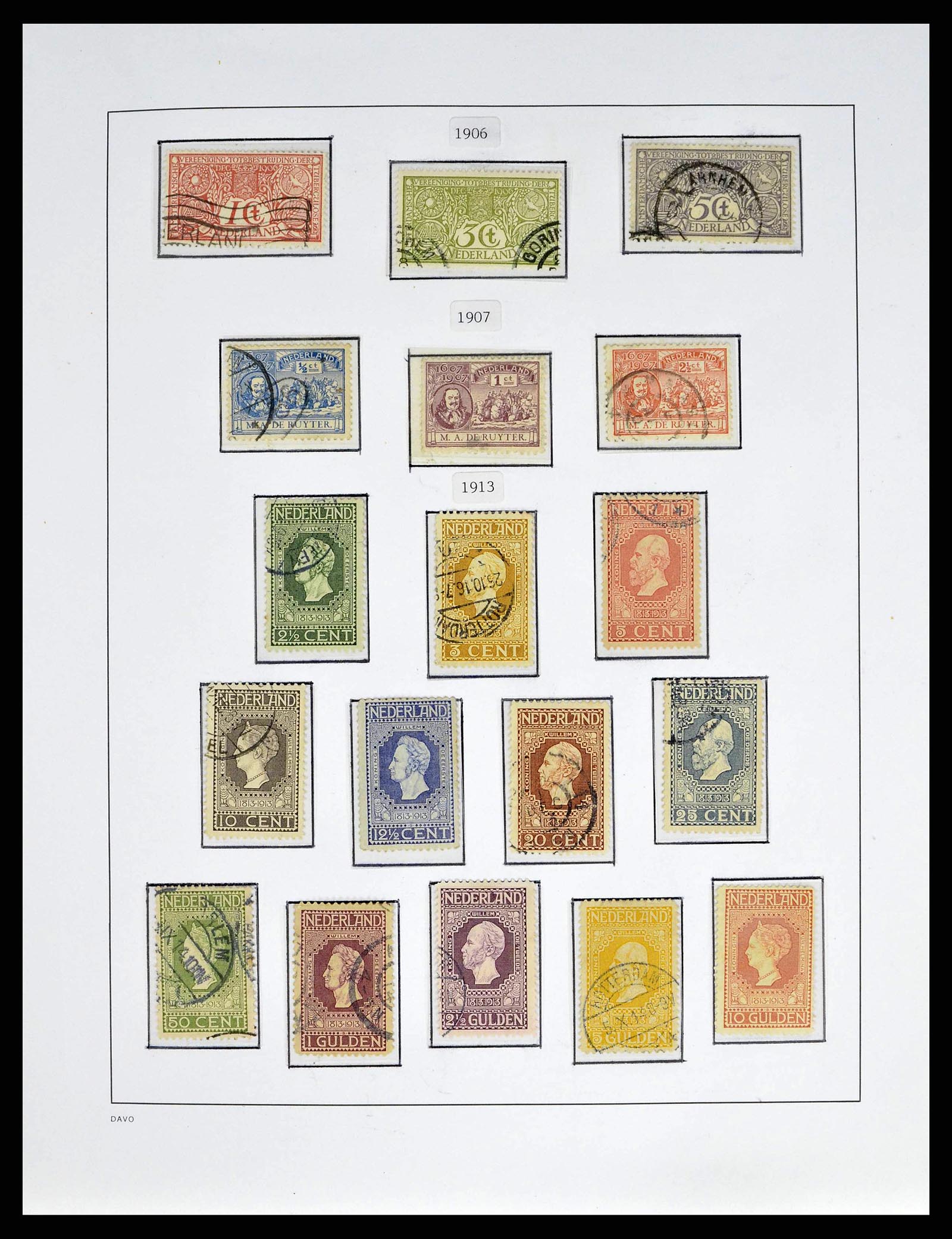 38670 0004 - Postzegelverzameling 38670 Nederland 1852-1968.