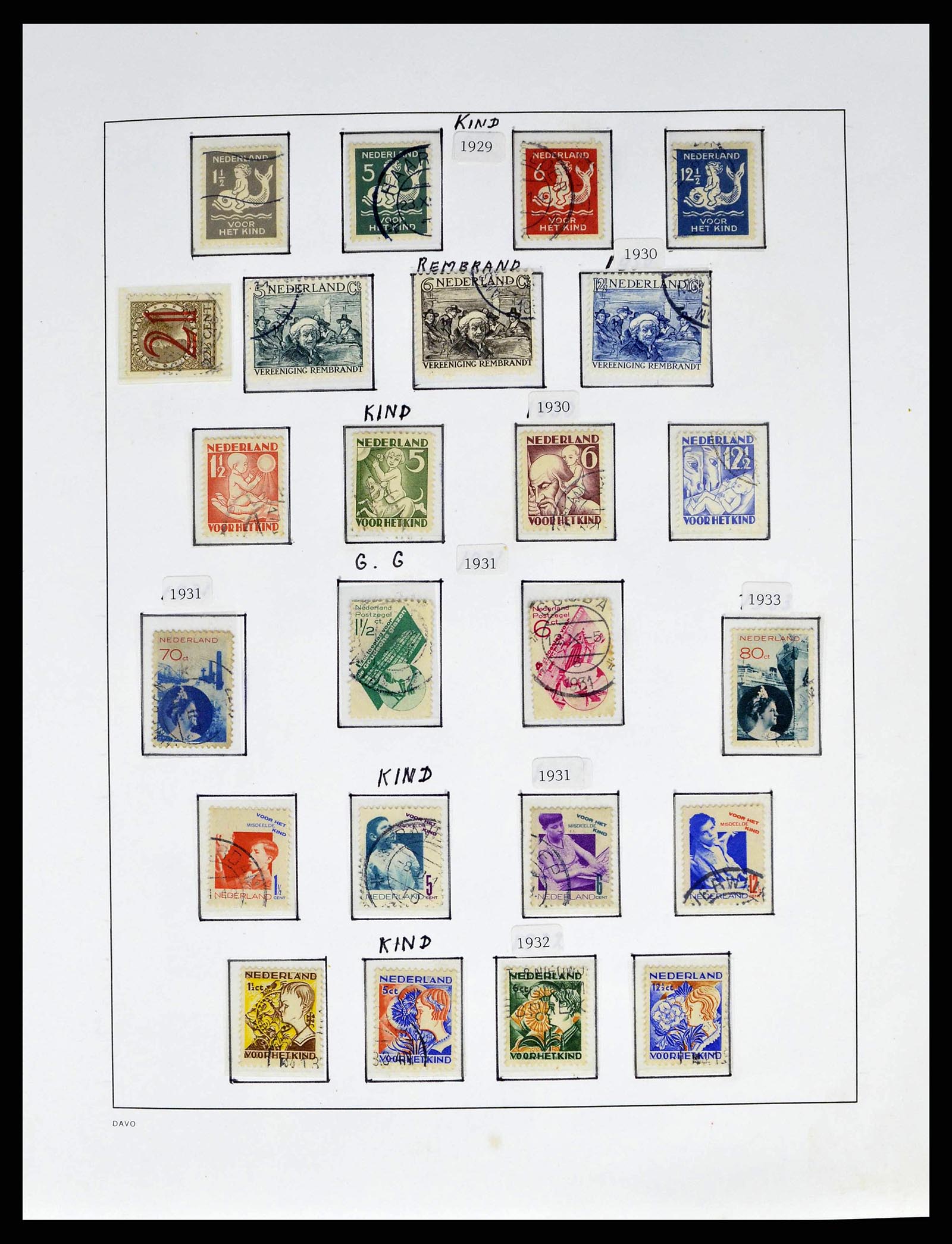 38670 0012 - Postzegelverzameling 38670 Nederland 1852-1968.