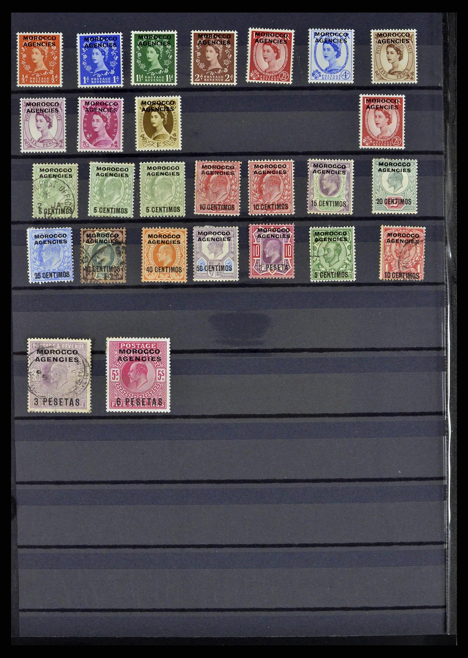 38672 0004 - Stamp collection 38672 Morocco Agencies 1898-1957.