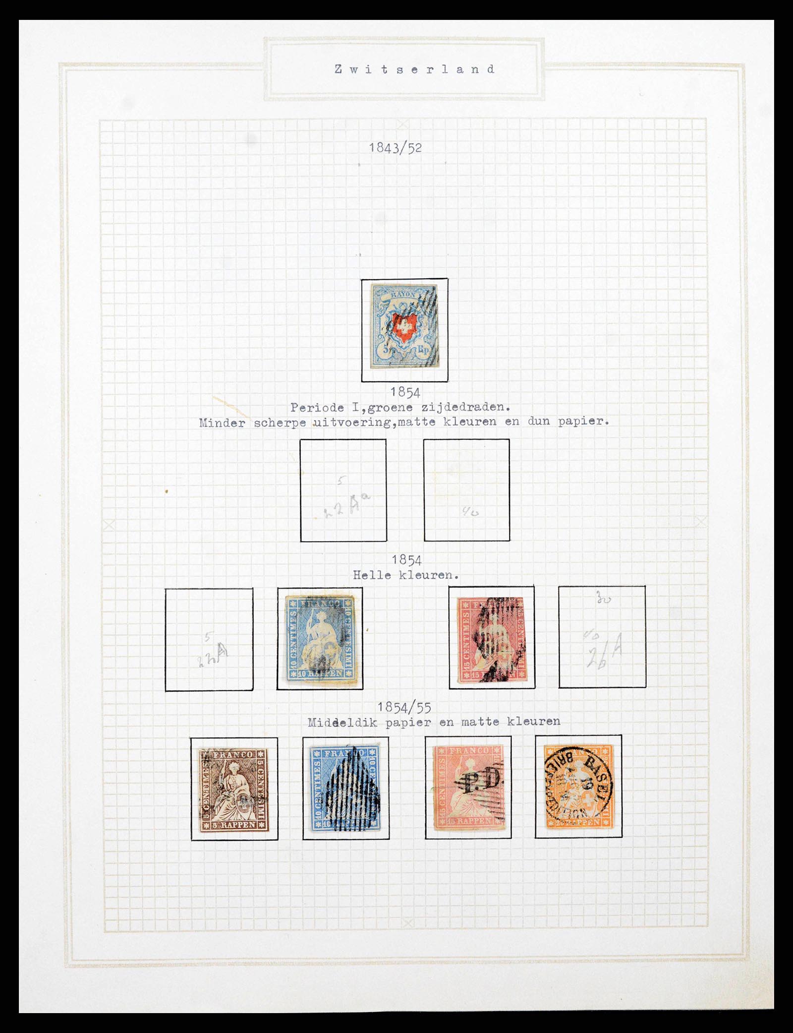 38673 0001 - Postzegelverzameling 38673 Zwitserland 1854-1991.