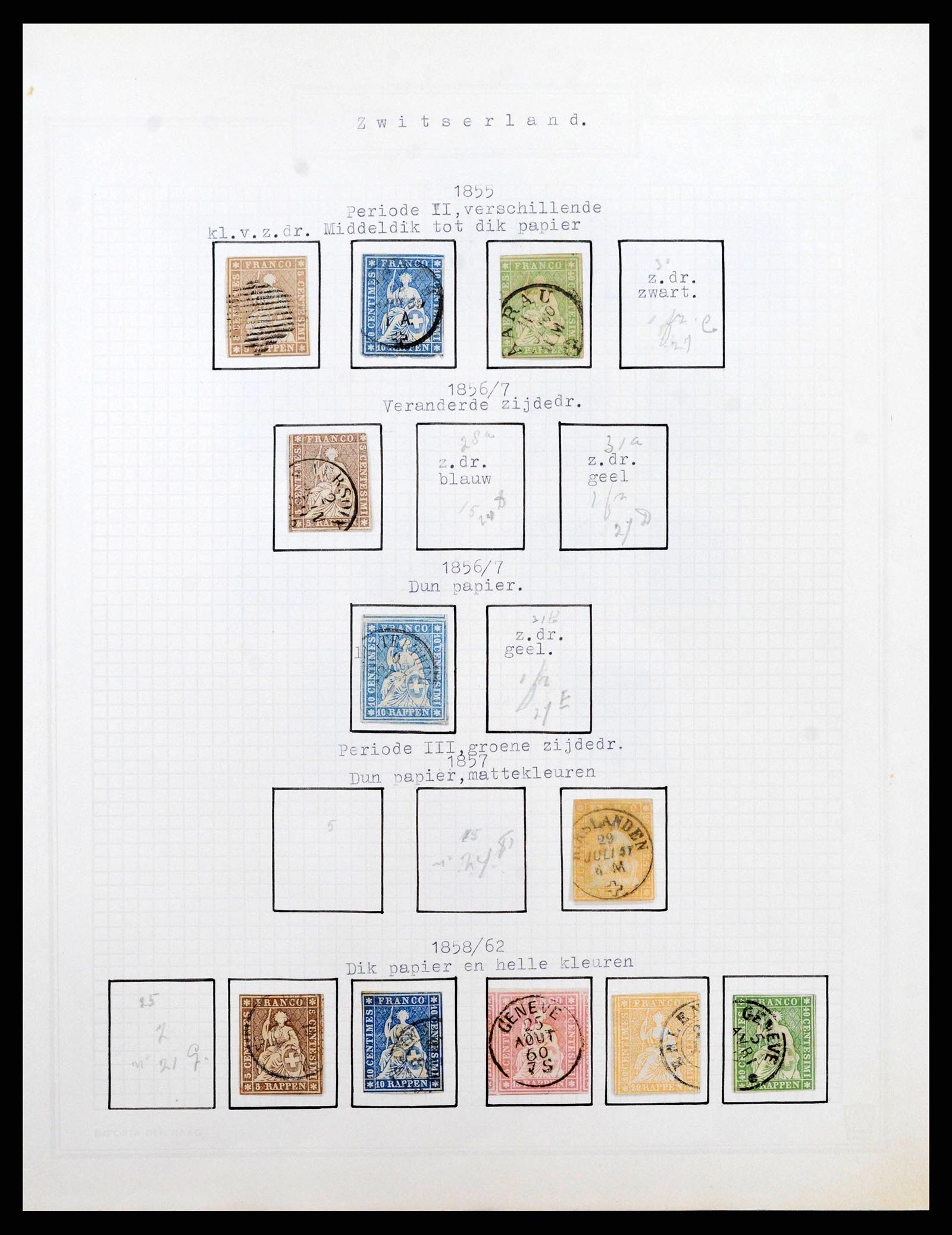 38673 0002 - Postzegelverzameling 38673 Zwitserland 1854-1991.