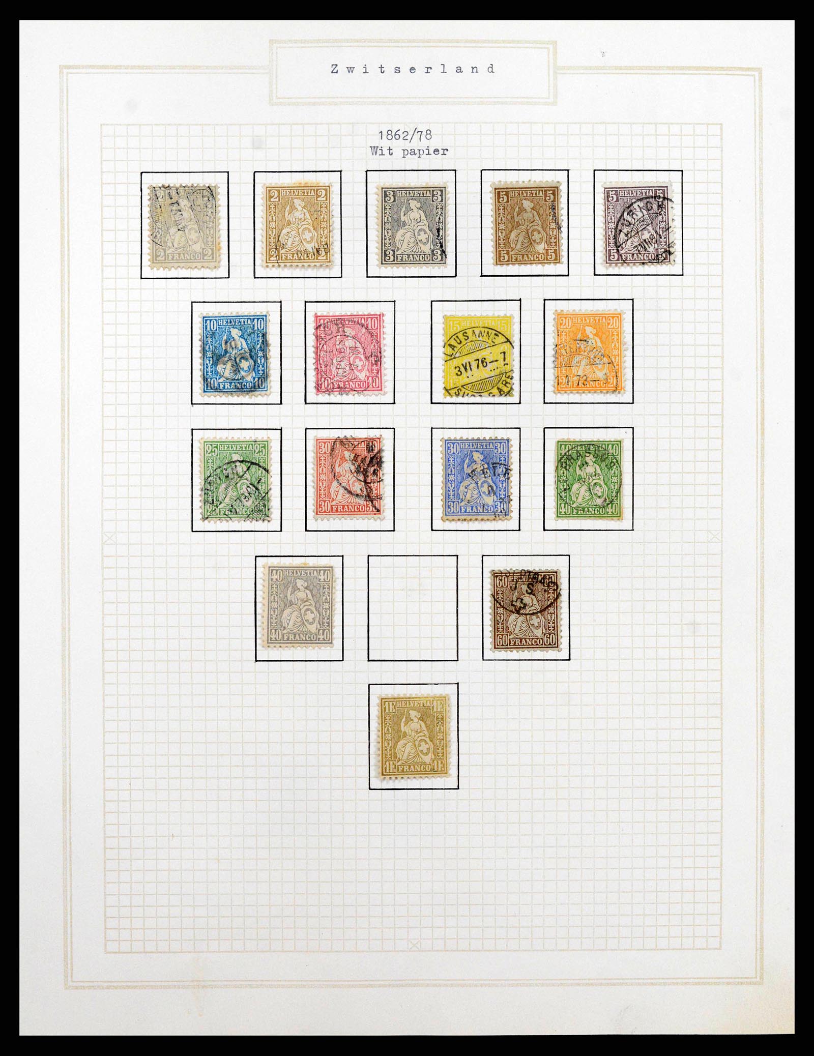 38673 0003 - Postzegelverzameling 38673 Zwitserland 1854-1991.