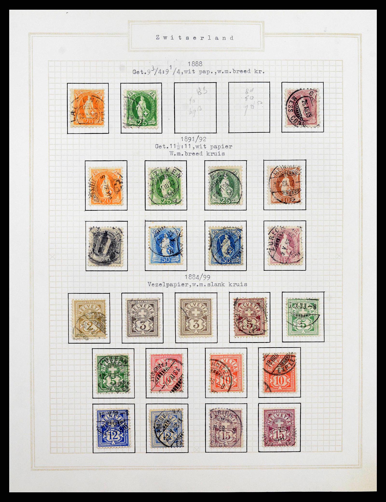 38673 0006 - Postzegelverzameling 38673 Zwitserland 1854-1991.