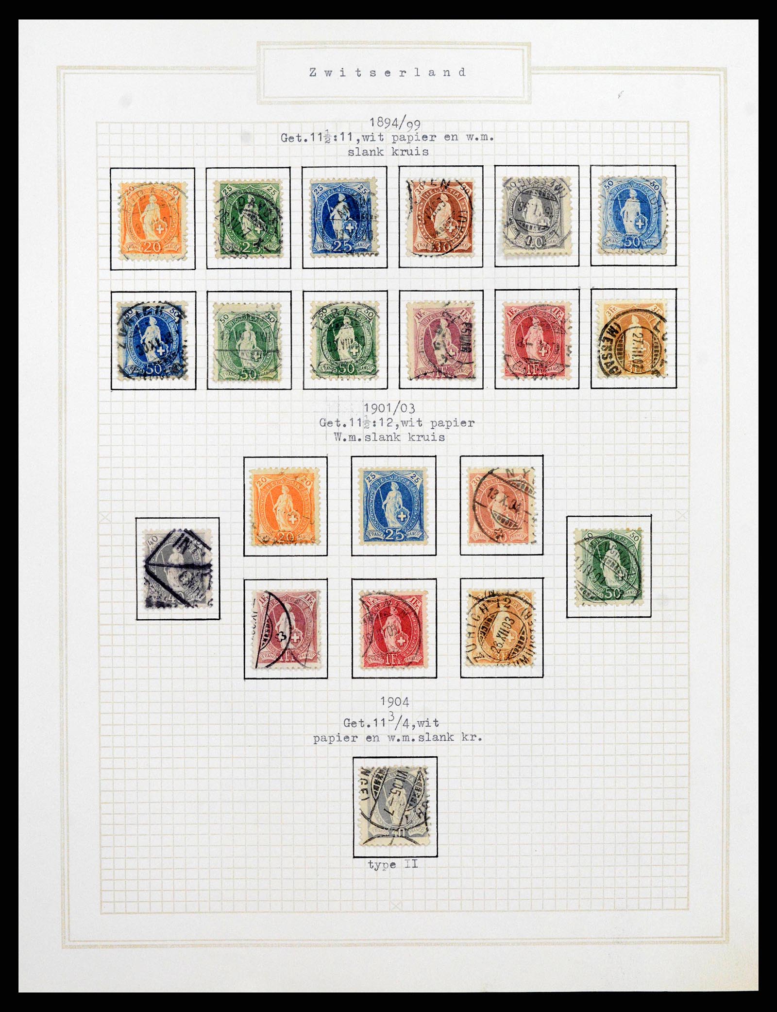 38673 0007 - Postzegelverzameling 38673 Zwitserland 1854-1991.