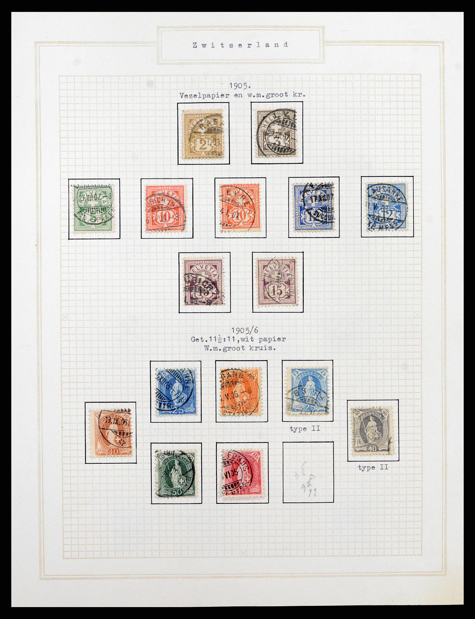 38673 0009 - Postzegelverzameling 38673 Zwitserland 1854-1991.