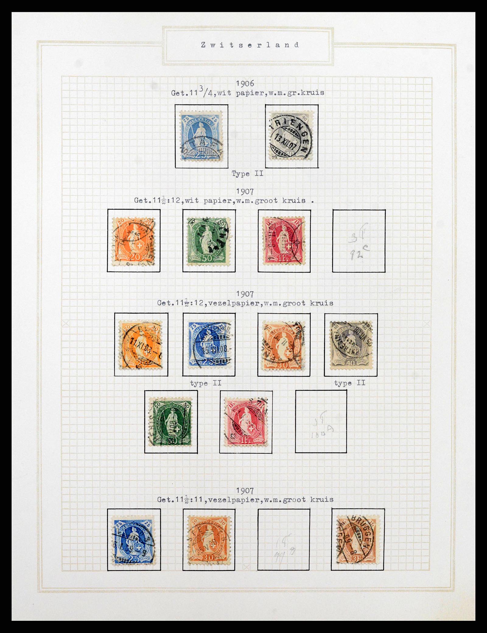 38673 0010 - Postzegelverzameling 38673 Zwitserland 1854-1991.